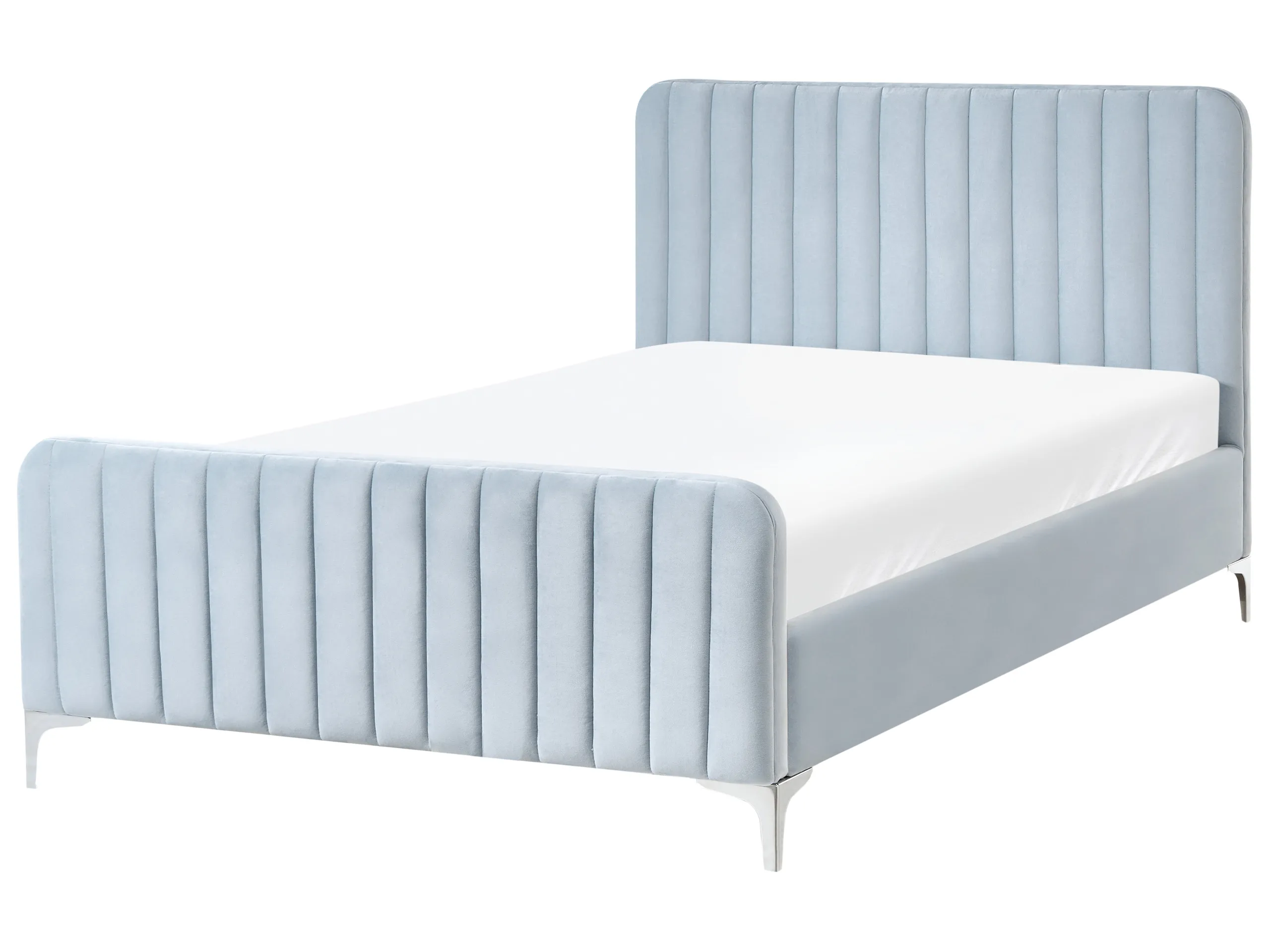 Bed Velvet LUNAN 120 x 200 cm (EU Small Double) Light Blue