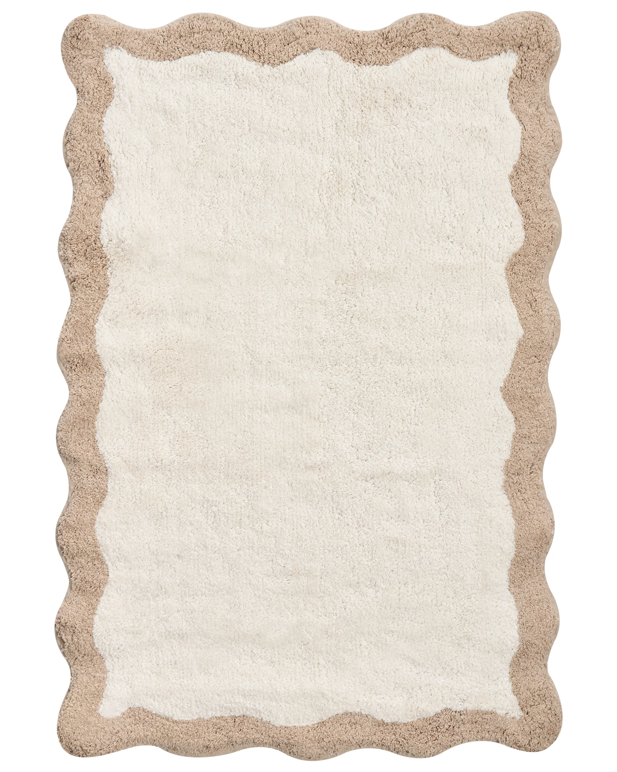 Alfombrilla de baño NANGAL Marrón/Beige 60 x 90 cm Algodón