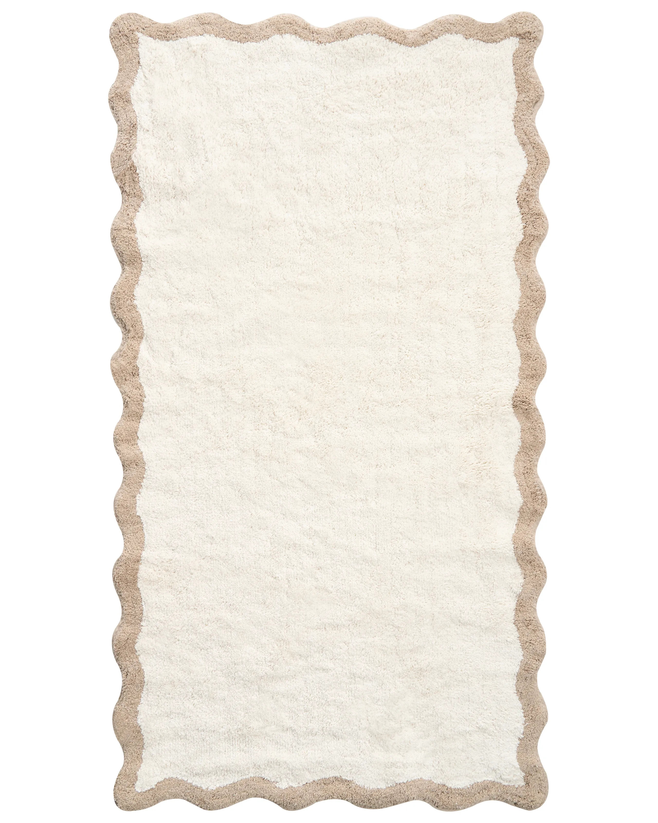 Alfombrilla de baño NANGAL Marrón/Beige 80 x 150 cm Algodón
