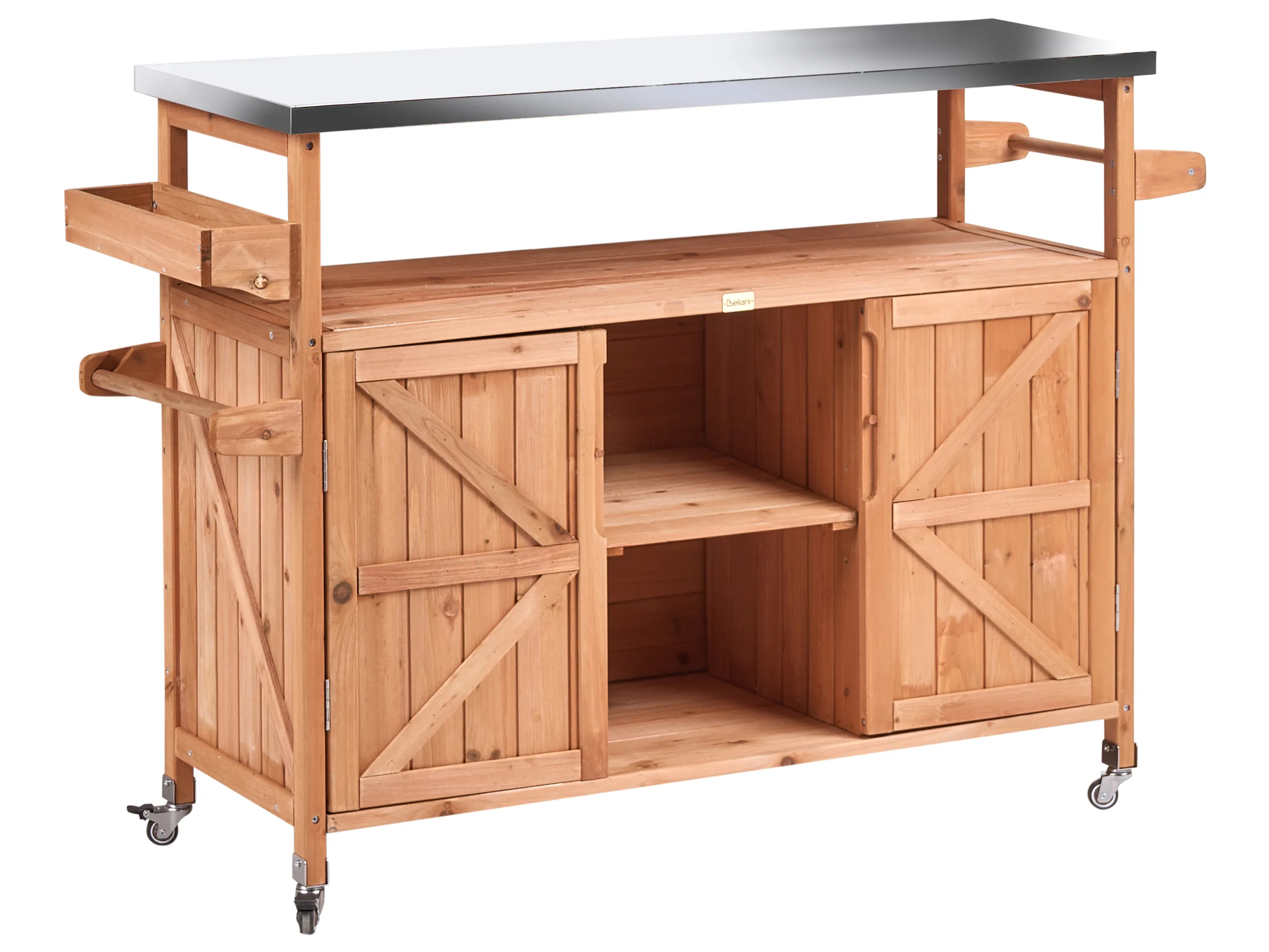 Isla de cocina exterior SCANNO Madera de abeto Marrón claro