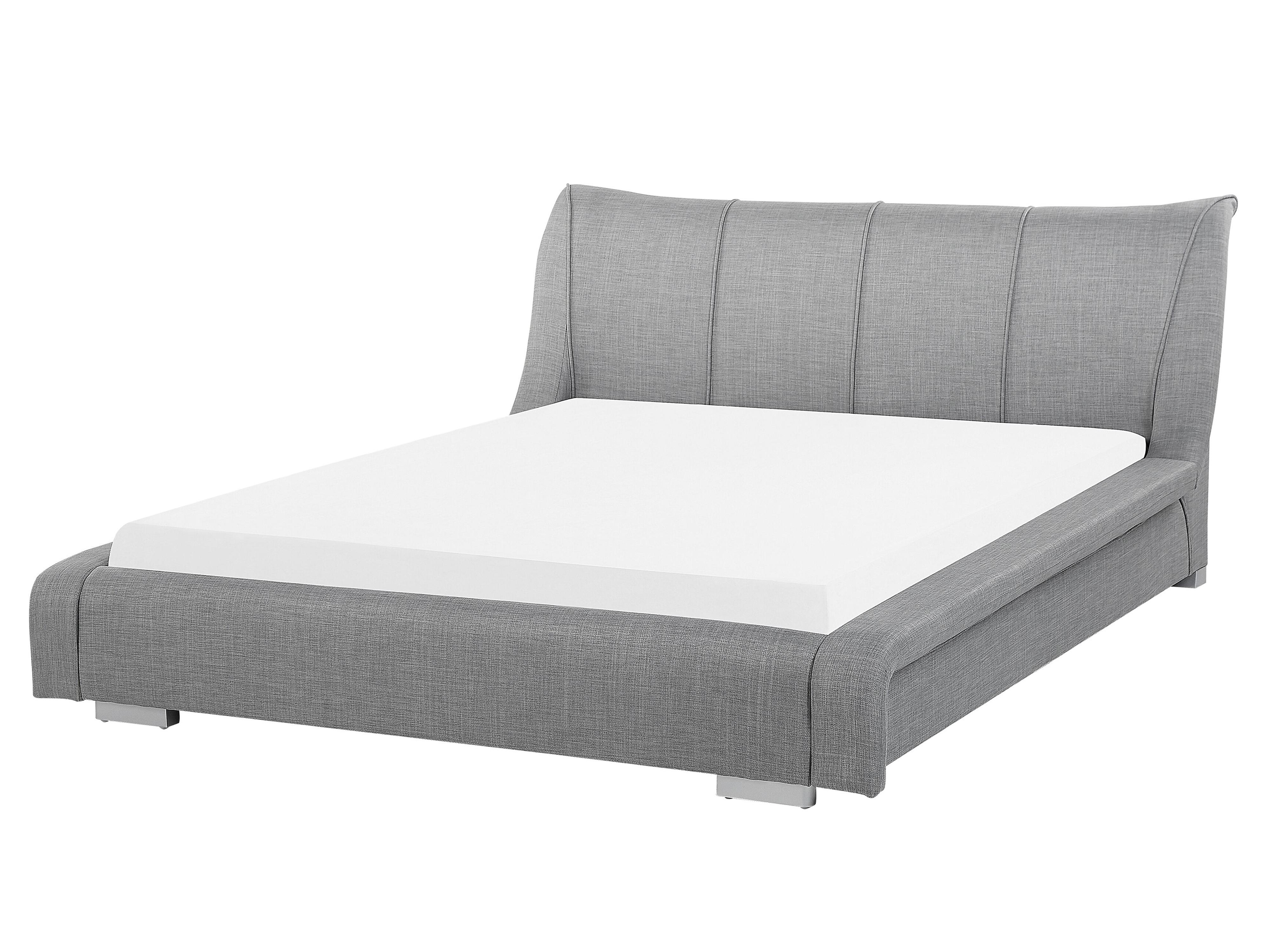 Cama de agua Tela NANTES 160 x 200 cm Gris claro