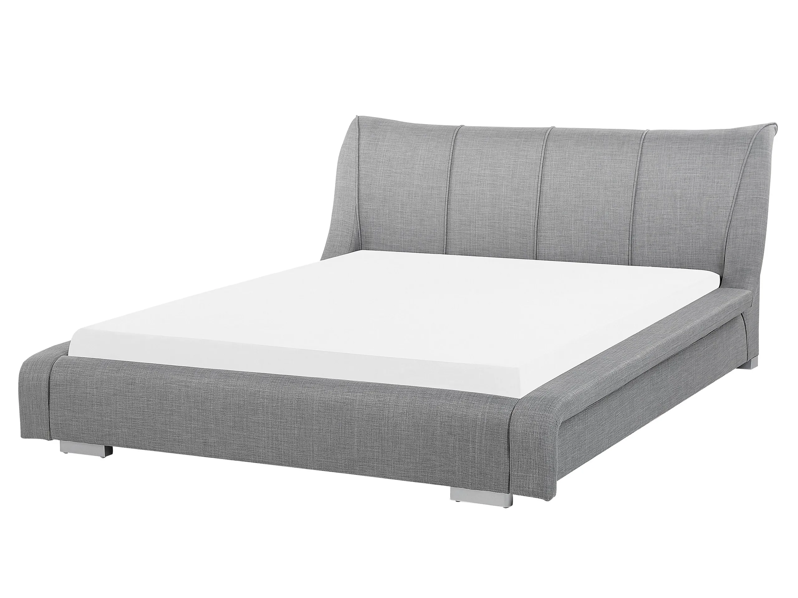 Cama Tela NANTES 160 x 200 cm Gris claro