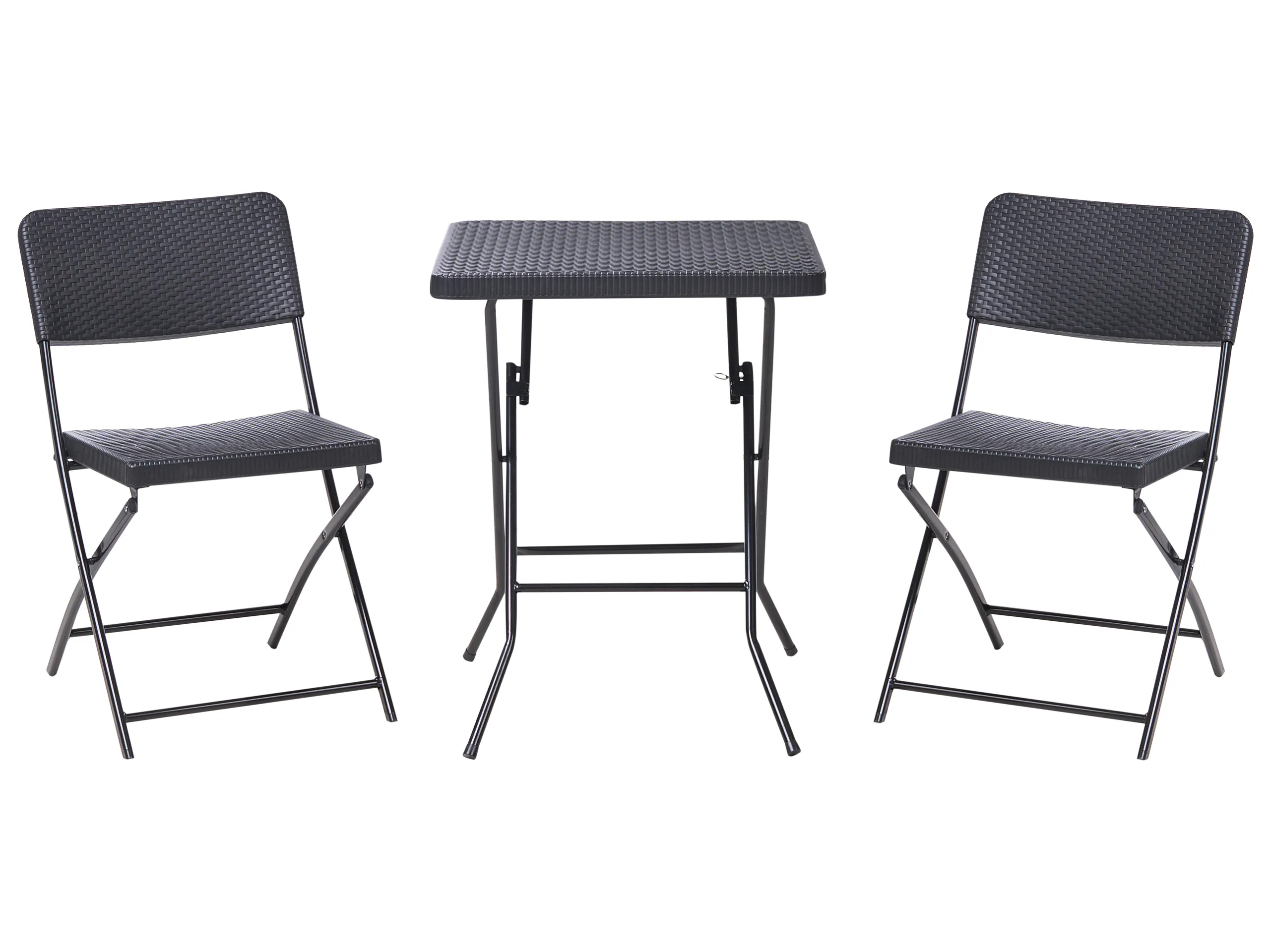 Bistro Set Folding TRAPPETO Black