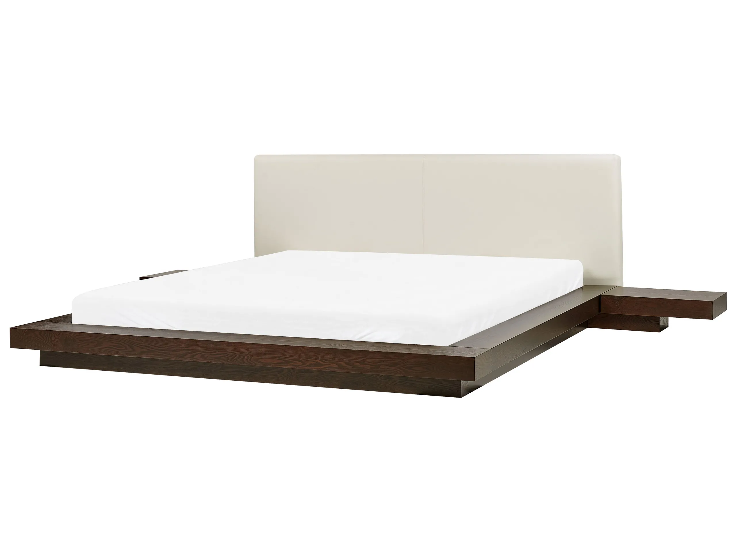 Cama Piel sintética ZEN 180 x 200 cm Fresno oscuro