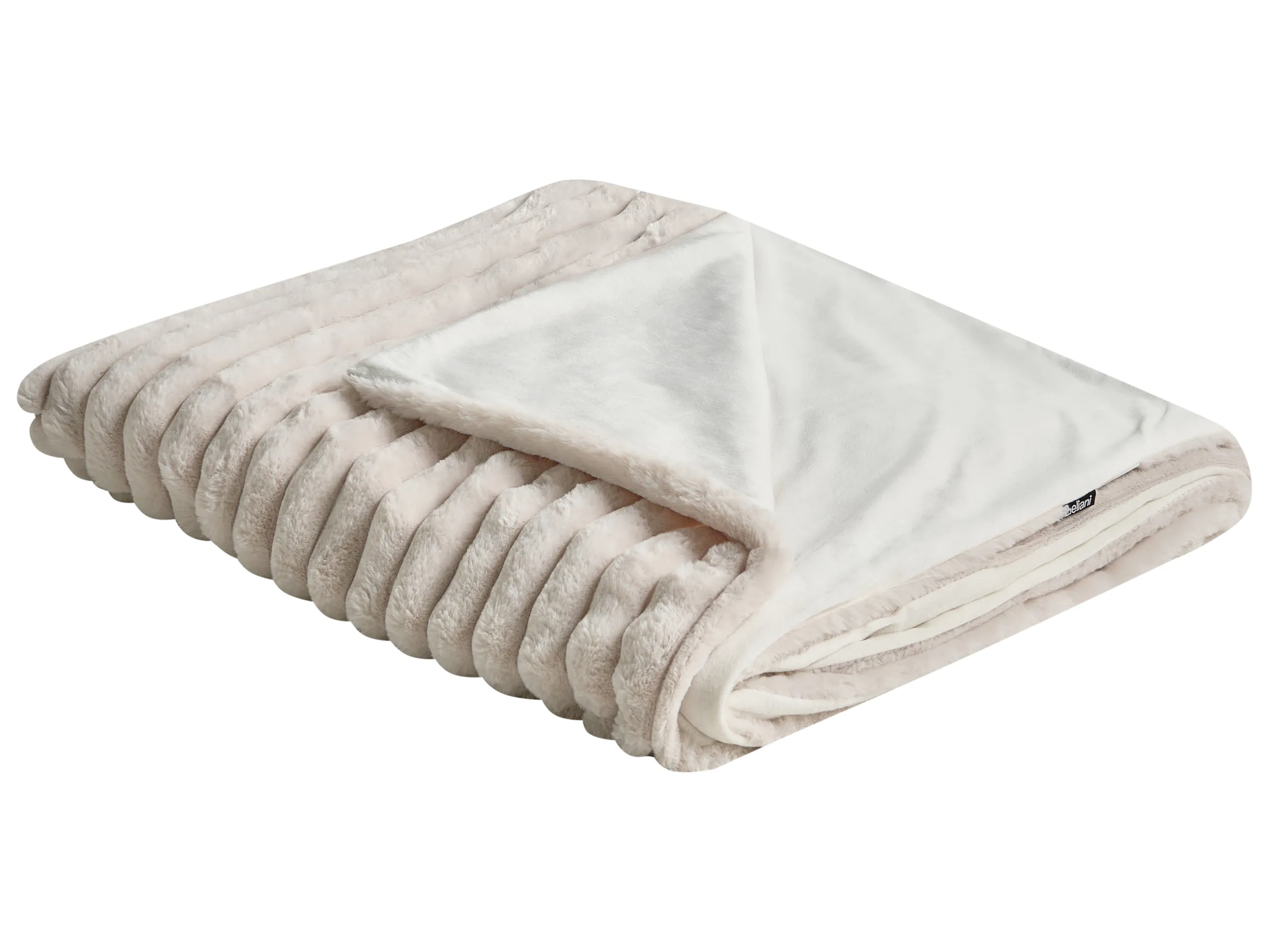 Bedspread RAKYA Faux Fur 150 x 200 cm Light Beige