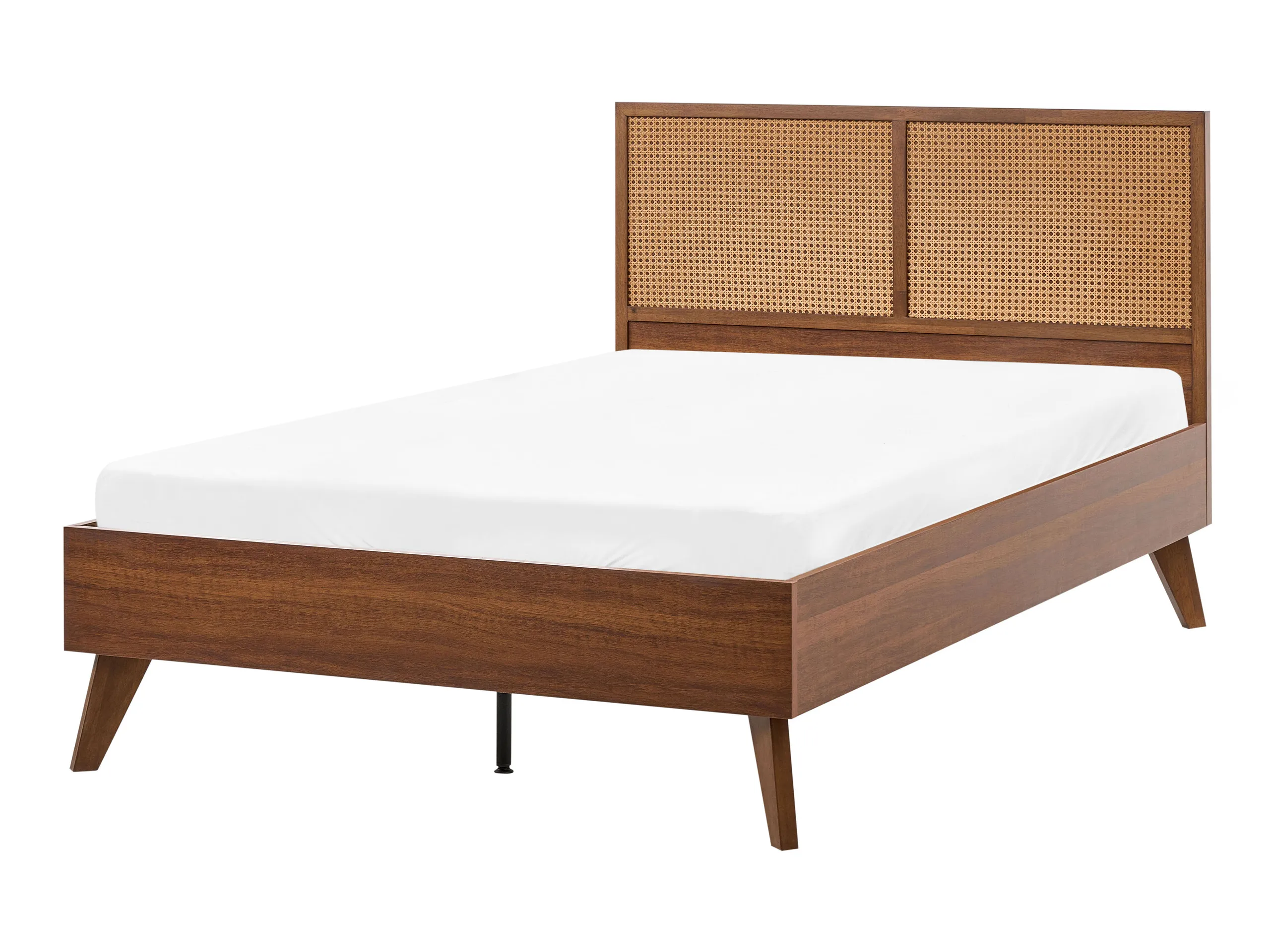 Cama Ratán sintético MONPAZIER 120 x 200 cm Marrón oscuro