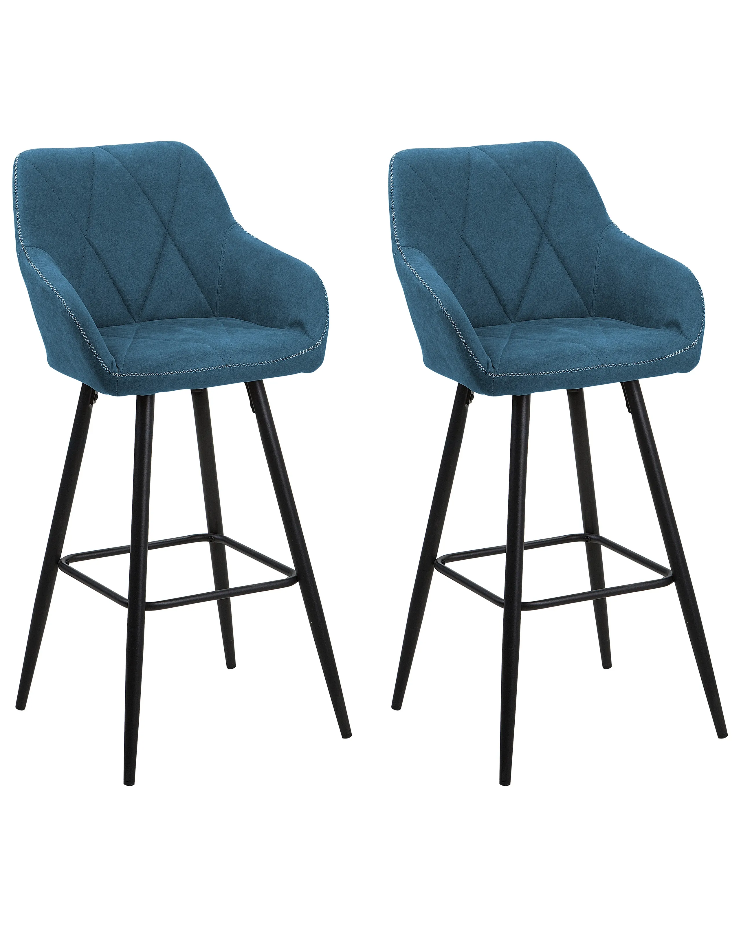 Conjunto de 2 sillas de bar DARIEN Azul verdoso