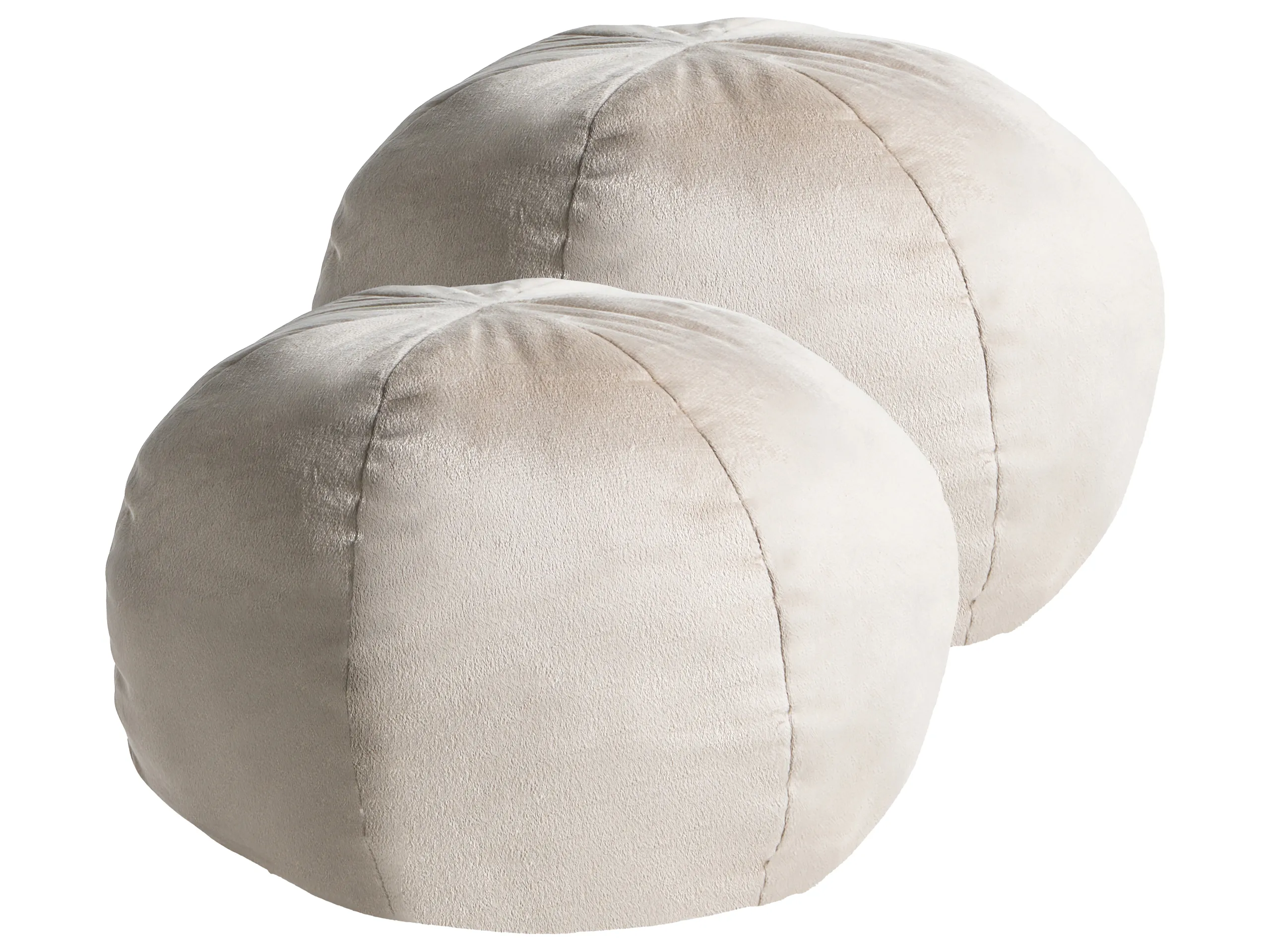Conjunto de 2 cojines decorativos SALVIA Terciopelo 33 x 33 cm Blanco crema Liso