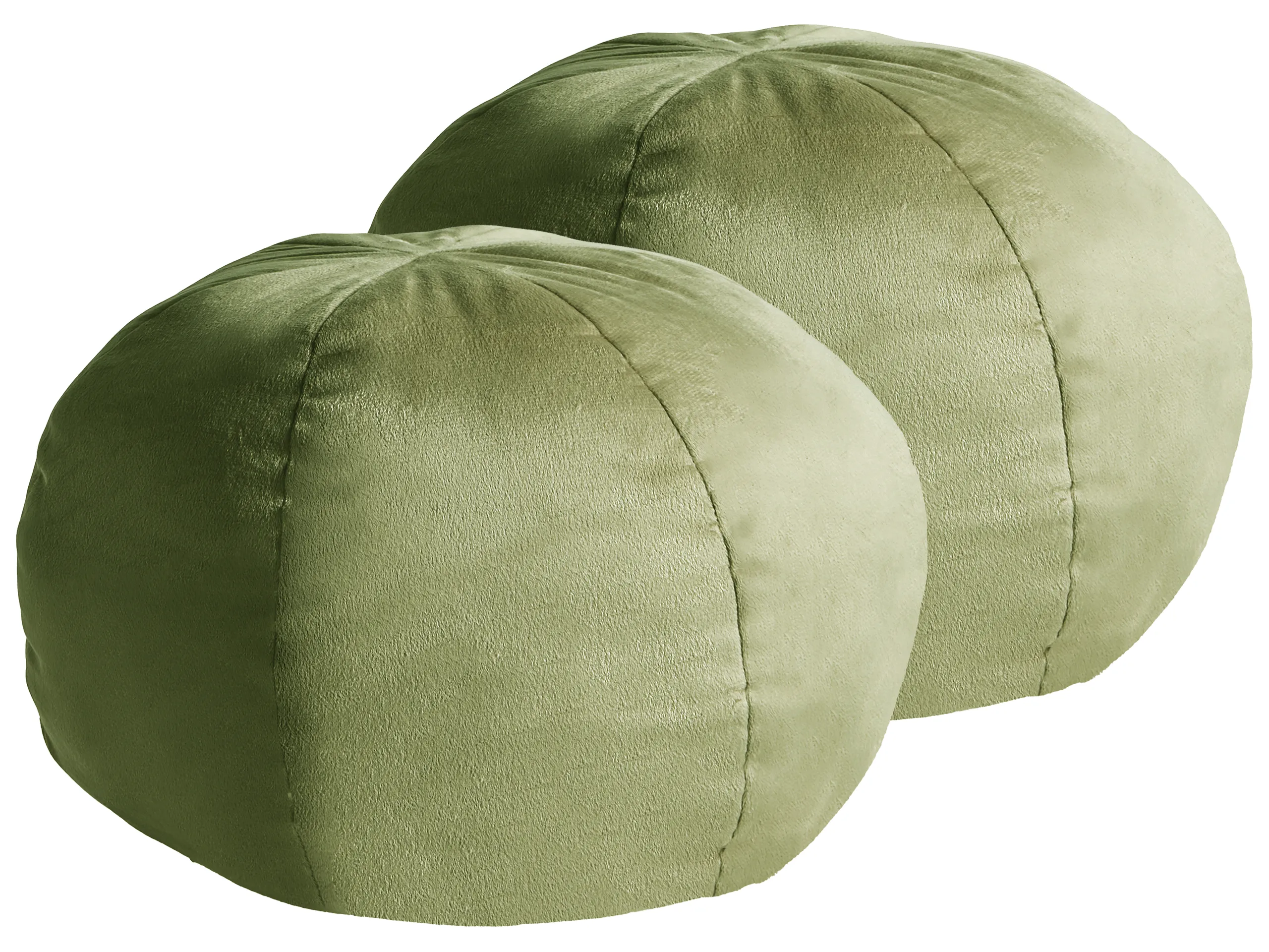 Conjunto de 2 cojines decorativos SALVIA Terciopelo 33 x 33 cm Verde oliva Liso