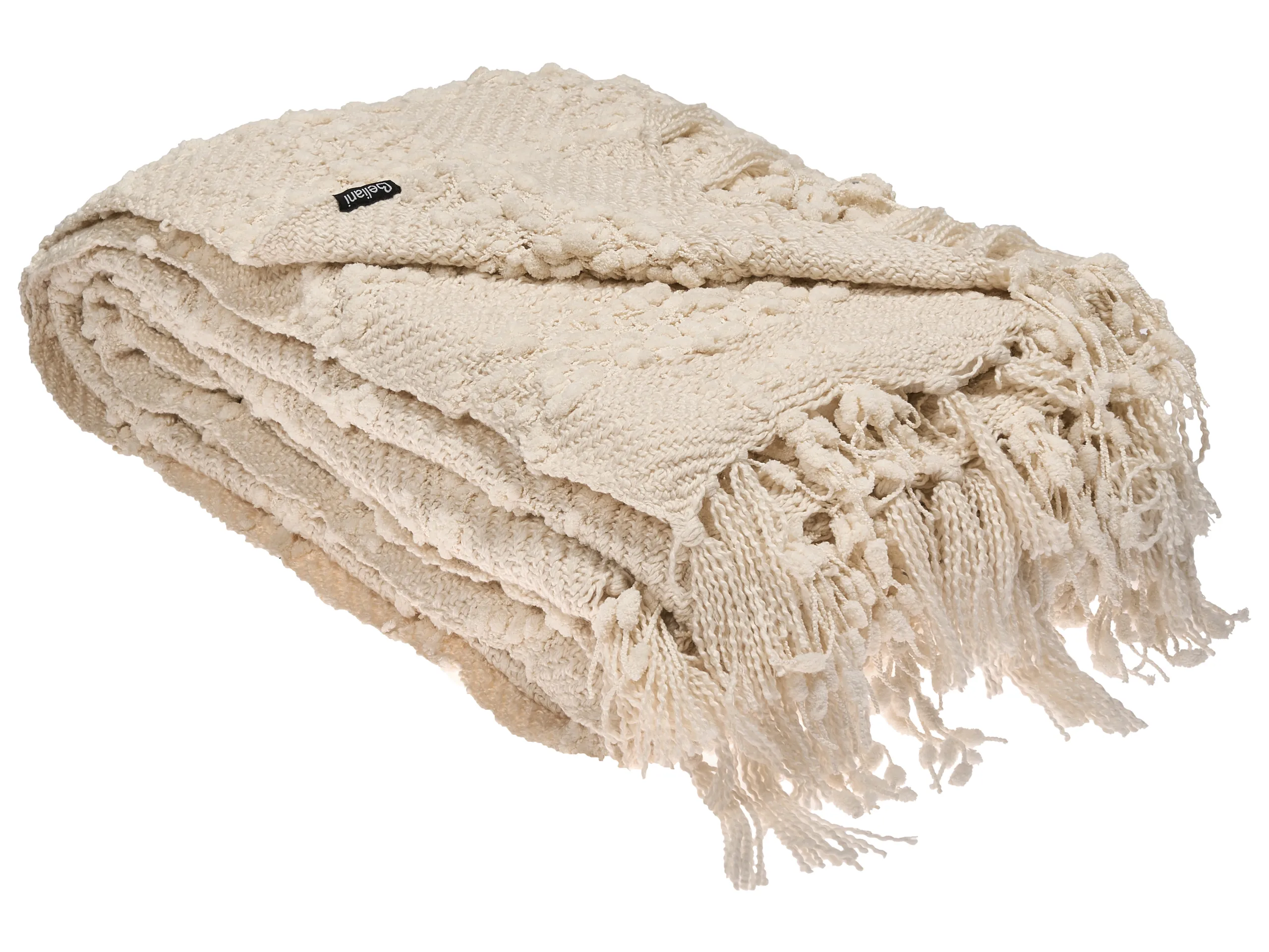 Blanket VELLA Fabric 150 x 200 cm Off-White