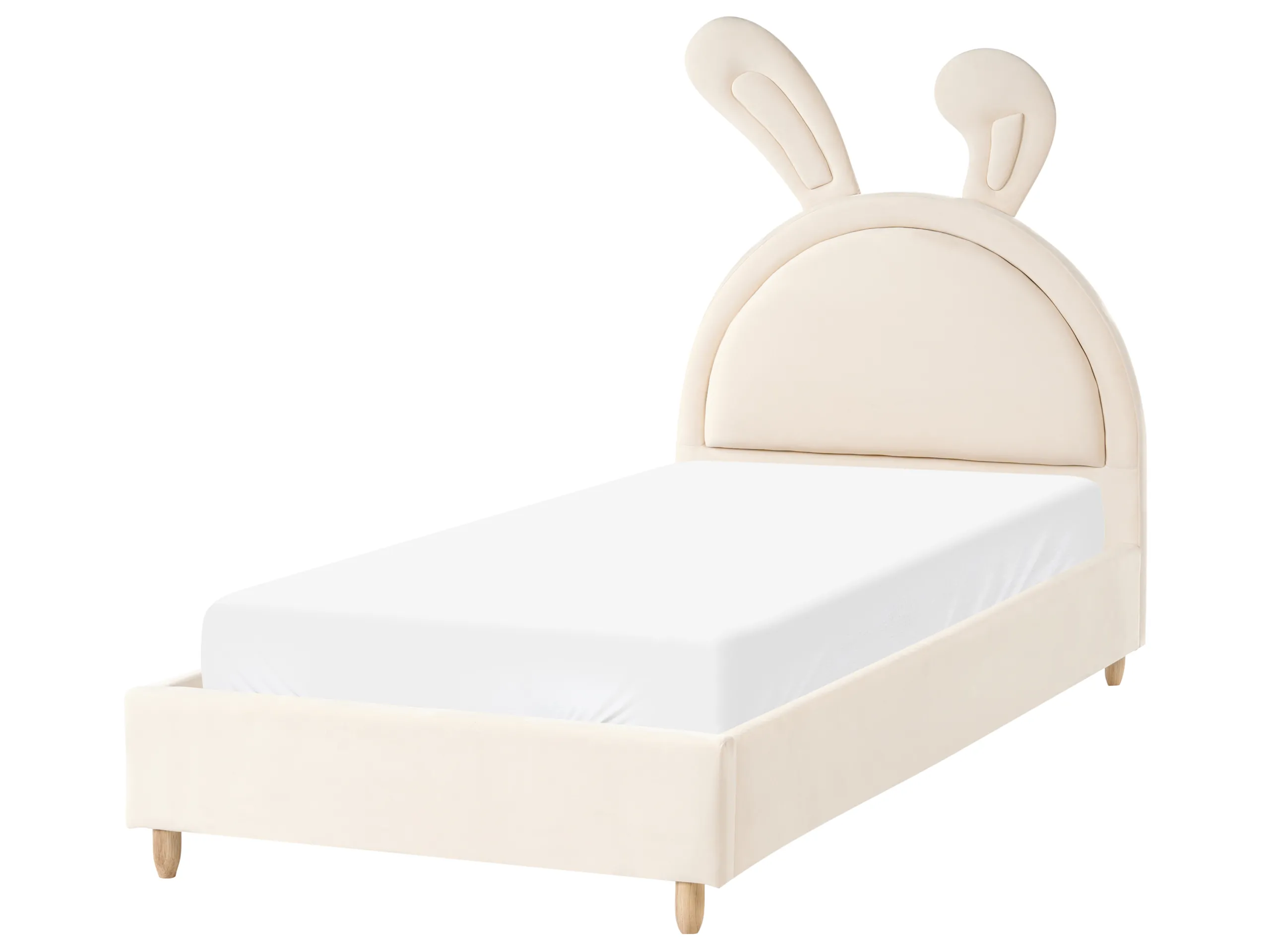 Cama infantil Conejo Terciopelo LALLIAS 90 x 200 cm Beige