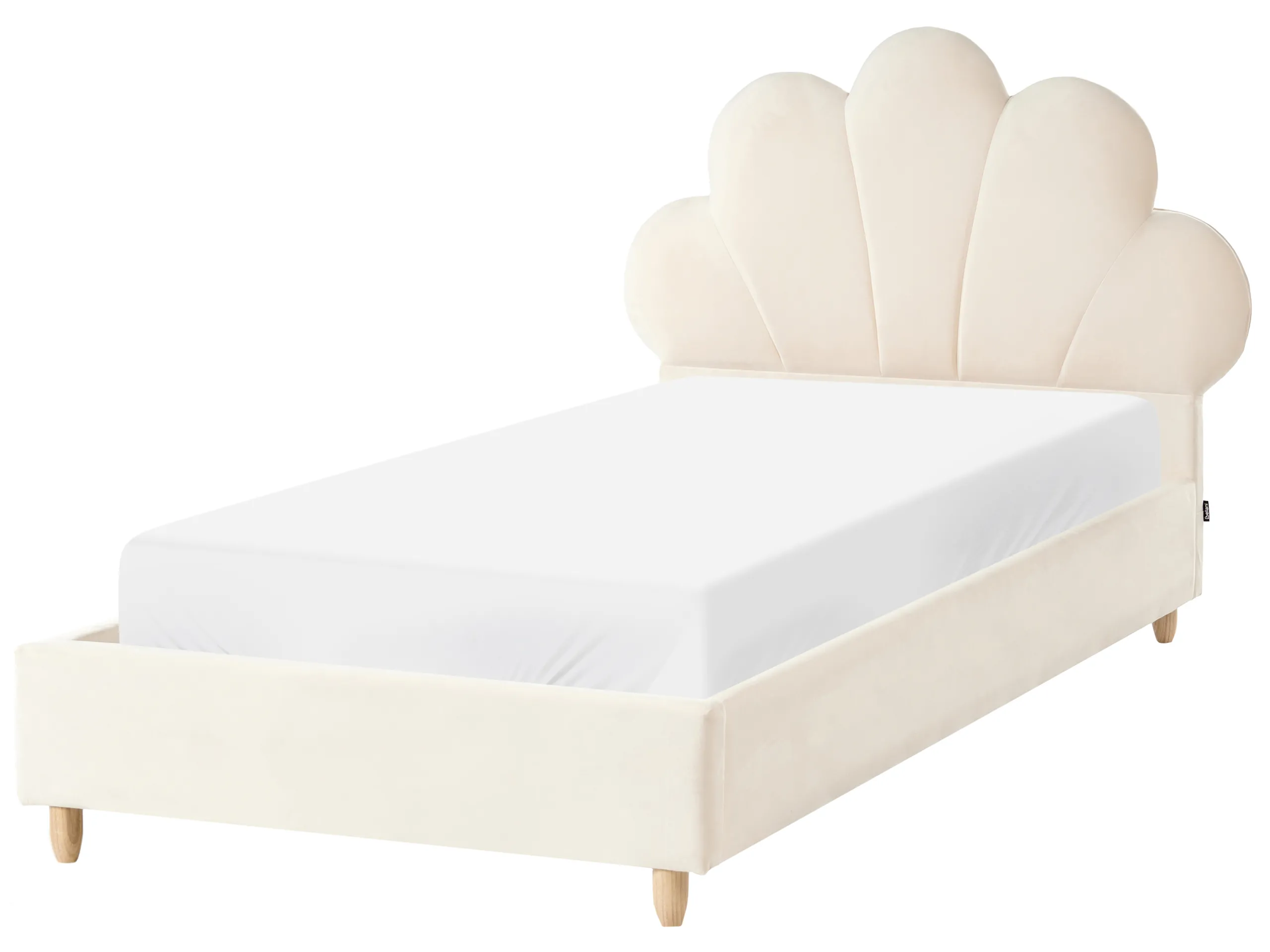 Cama infantil Concha de mar Terciopelo NEULISE 90 x 200 cm Beige