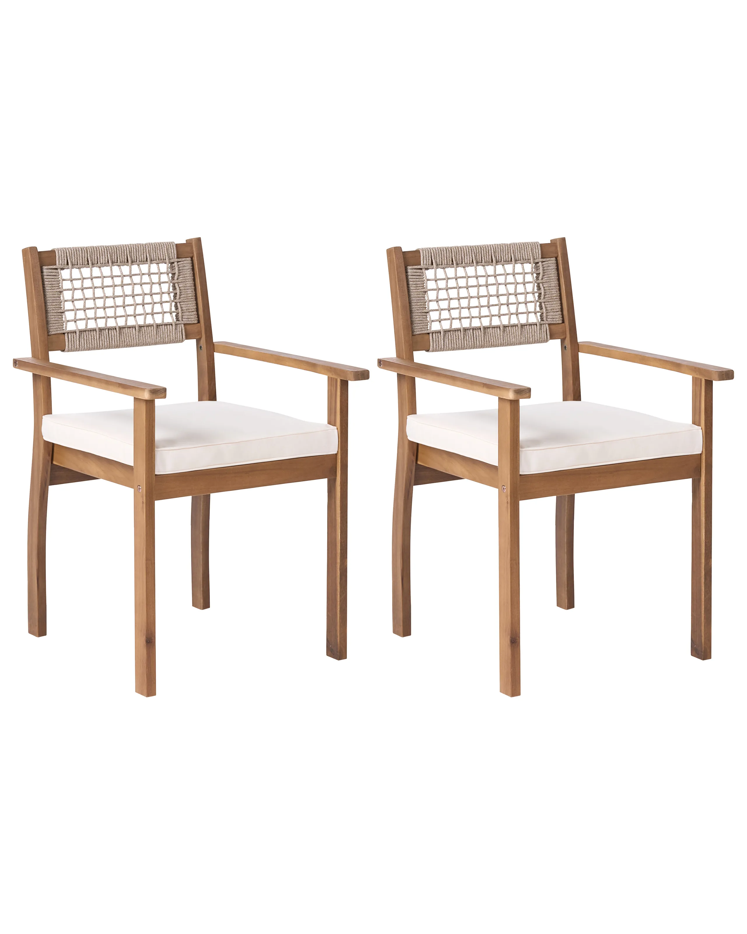 Conjunto de 2 sillas de jardín SUMIRAGO Madera de acacia Marrón claro