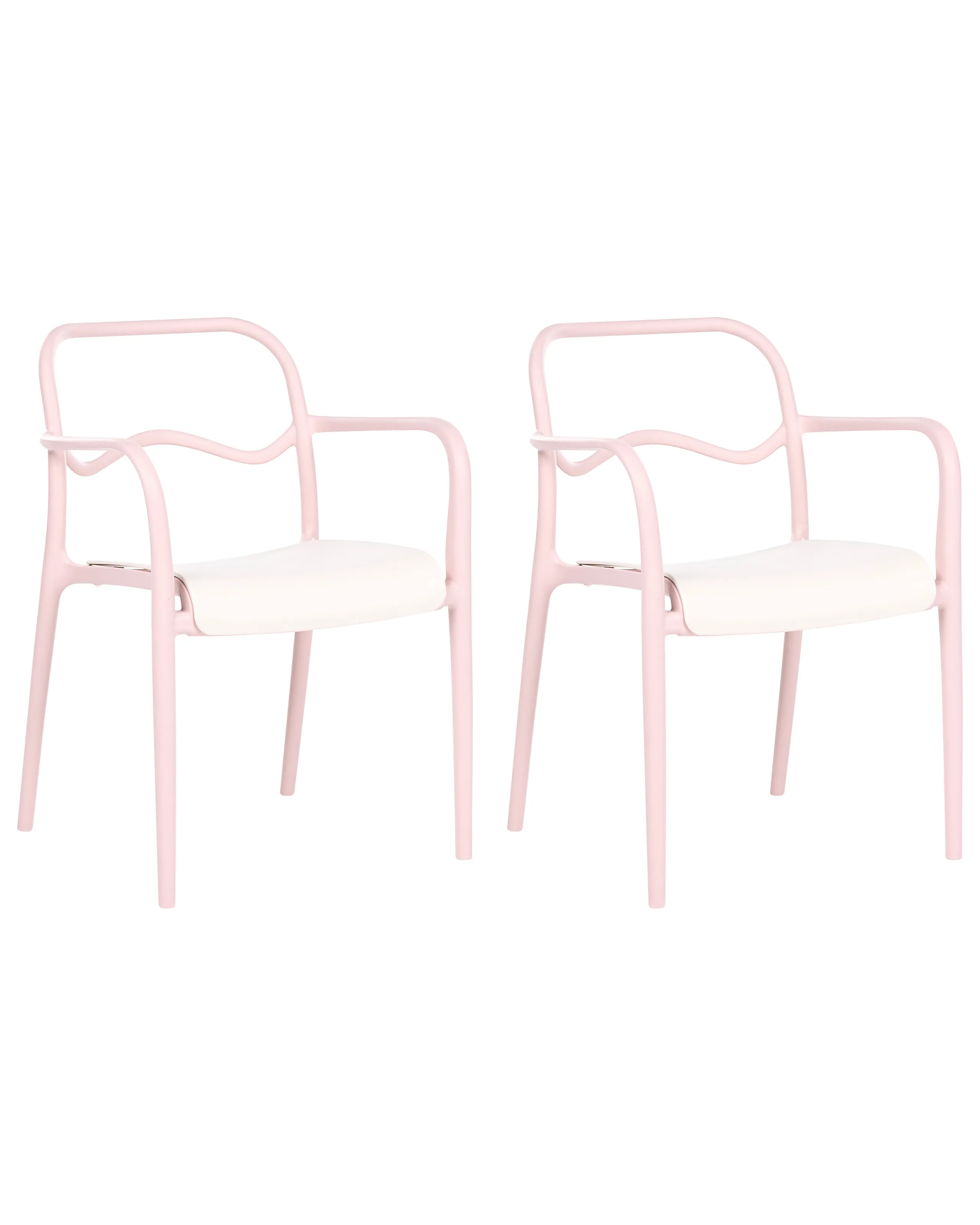 Conjunto de 2 sillas de jardín THASOS Material sintético Rosa pastel