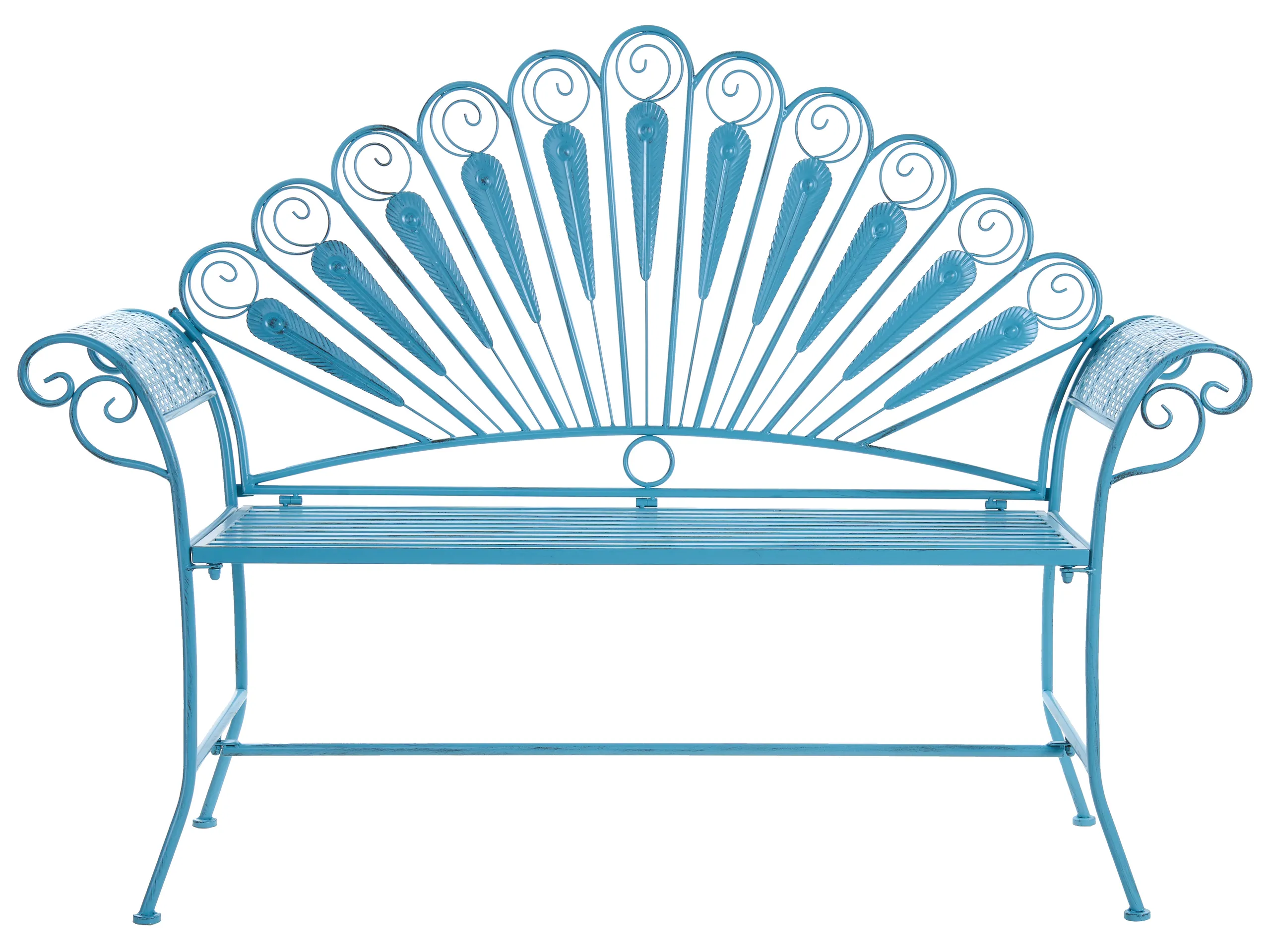 Banco de jardín PAVIA 146 cm Metal Azul