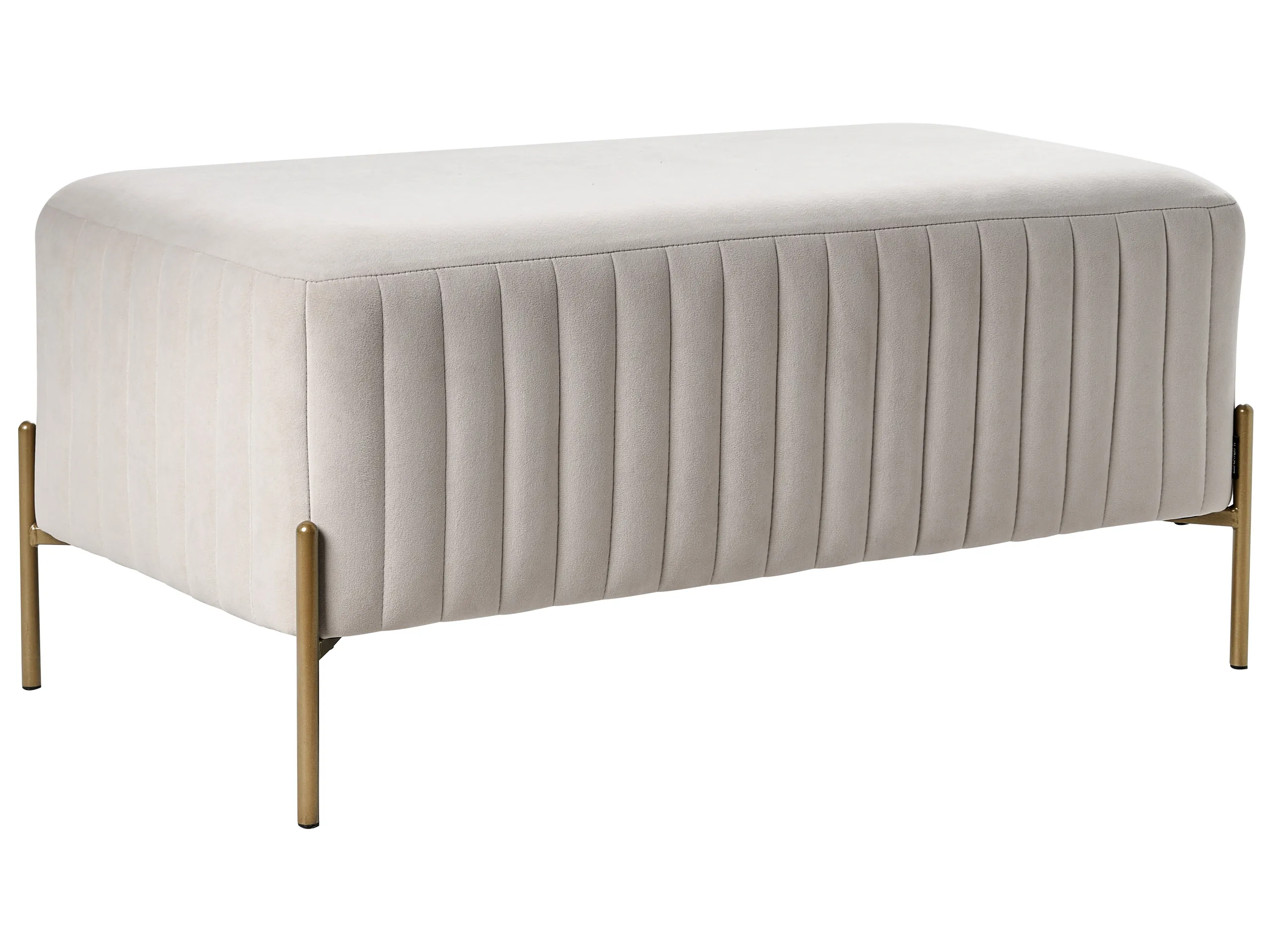Banco UTAH Terciopelo Blanco crema