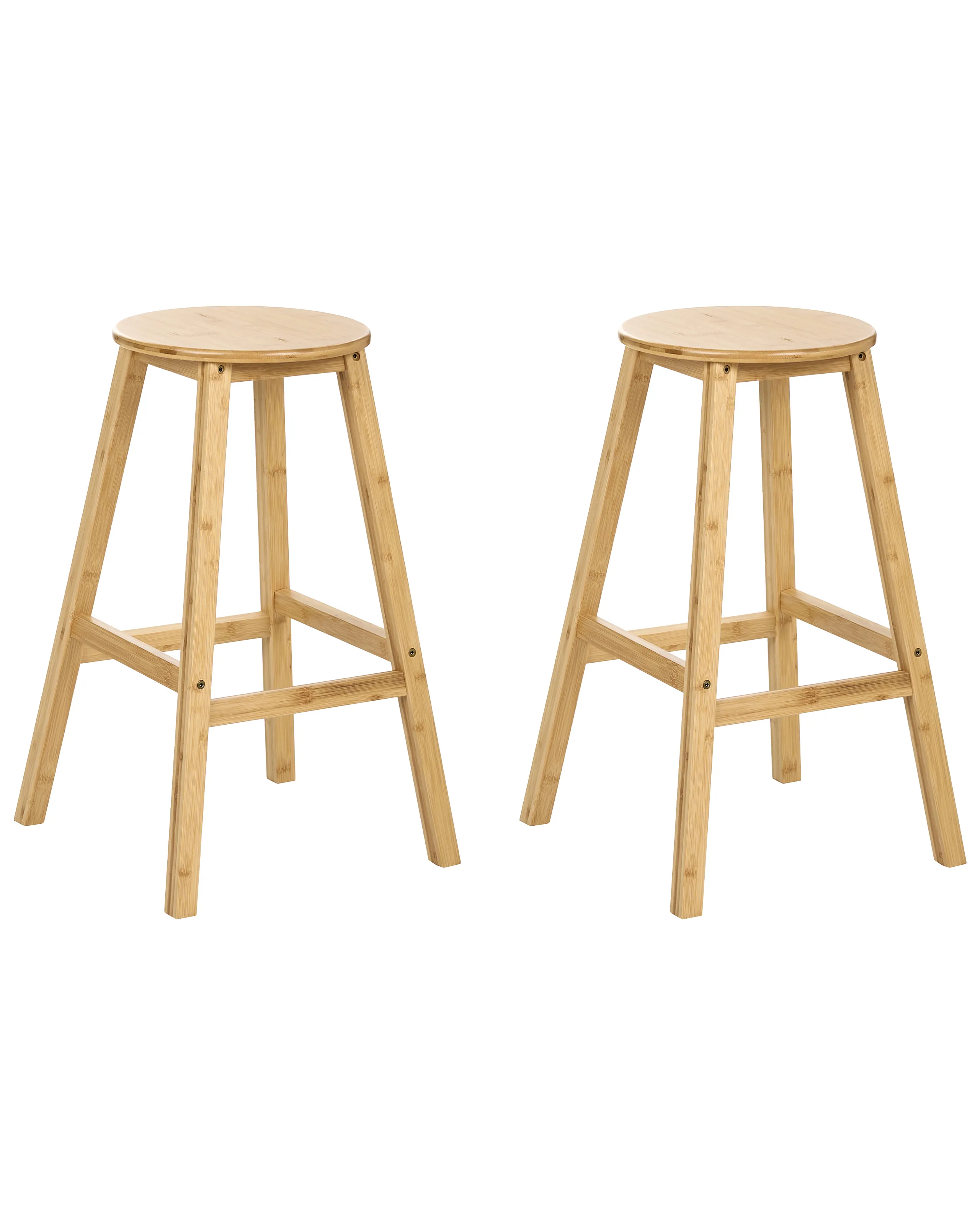 Conjunto de 2 sillas de bar ANCELLE Bambú Marrón claro