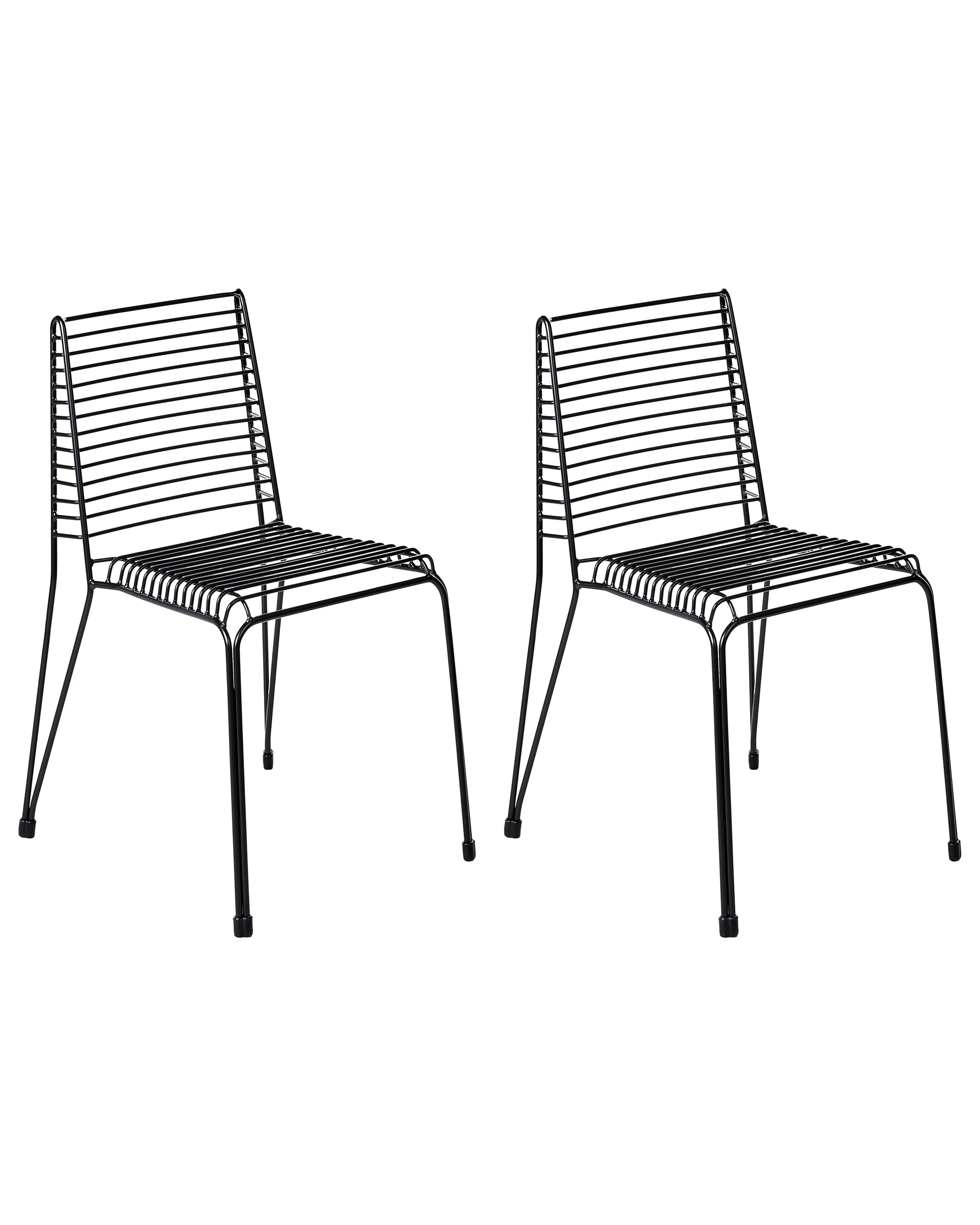 Conjunto de 2 sillas de jardín CHIEVE Metal Negro