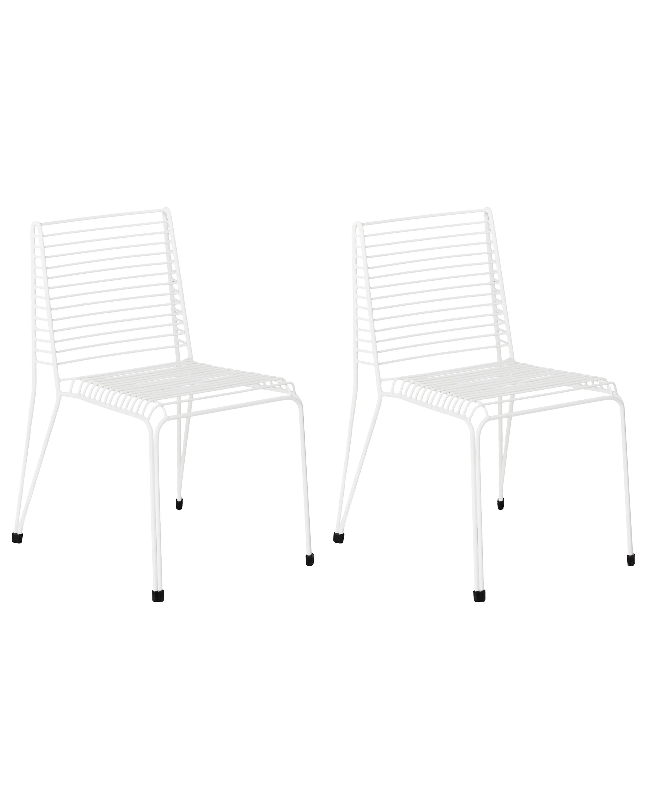 Conjunto de 2 sillas de jardín CHIEVE Metal Blanco