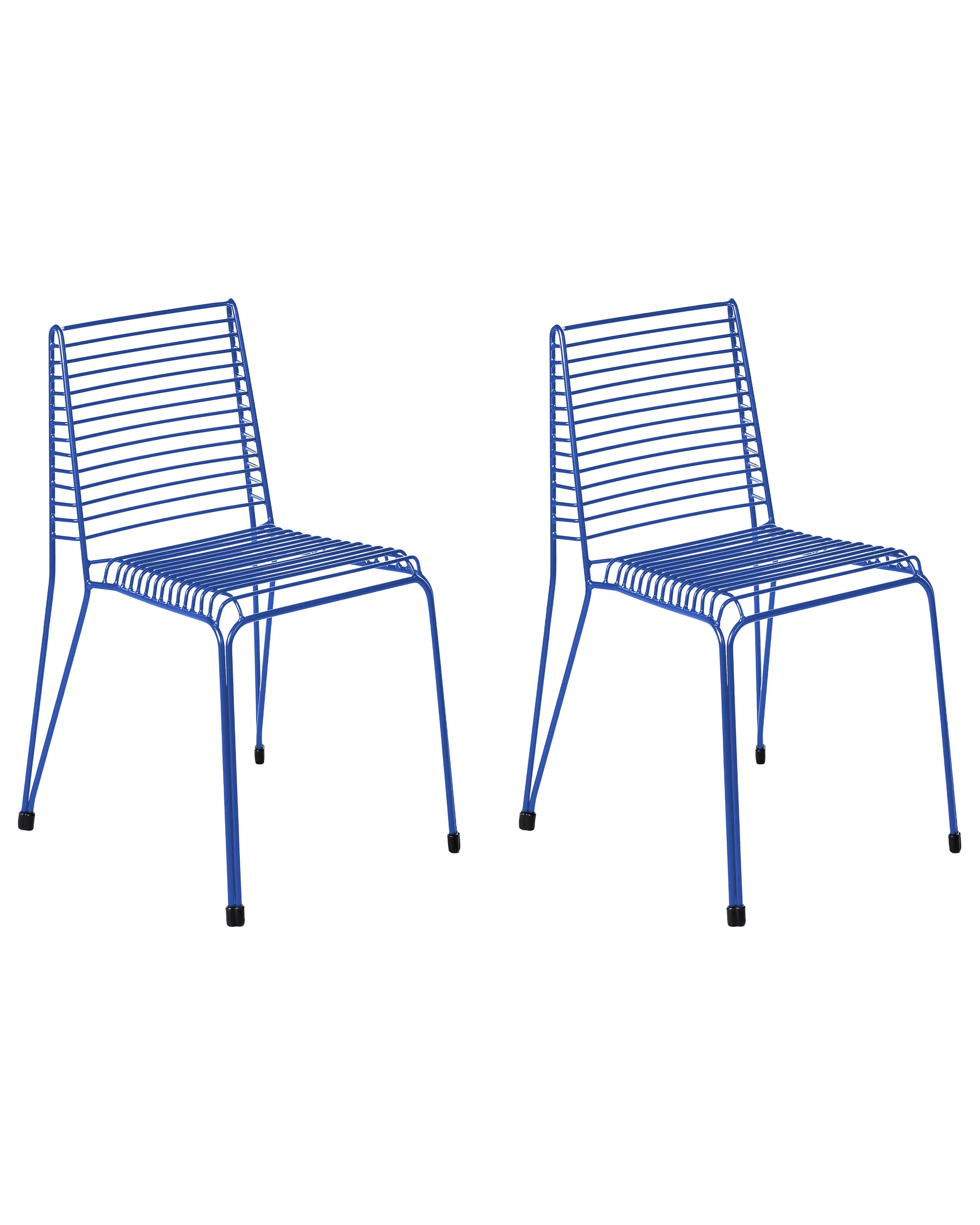 Conjunto de 2 sillas de jardín CHIEVE Metal Azul