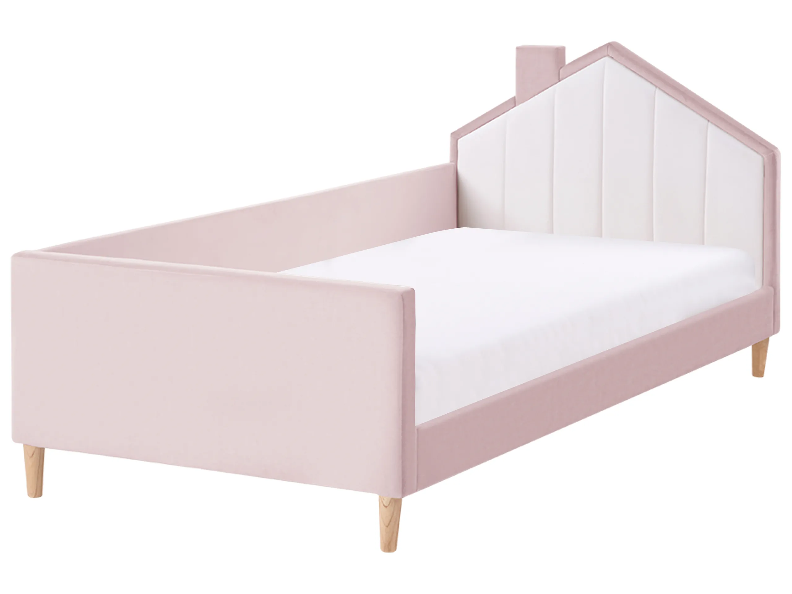 Cama infantil Casa Terciopelo KERVAN 90 x 200 cm Rosa