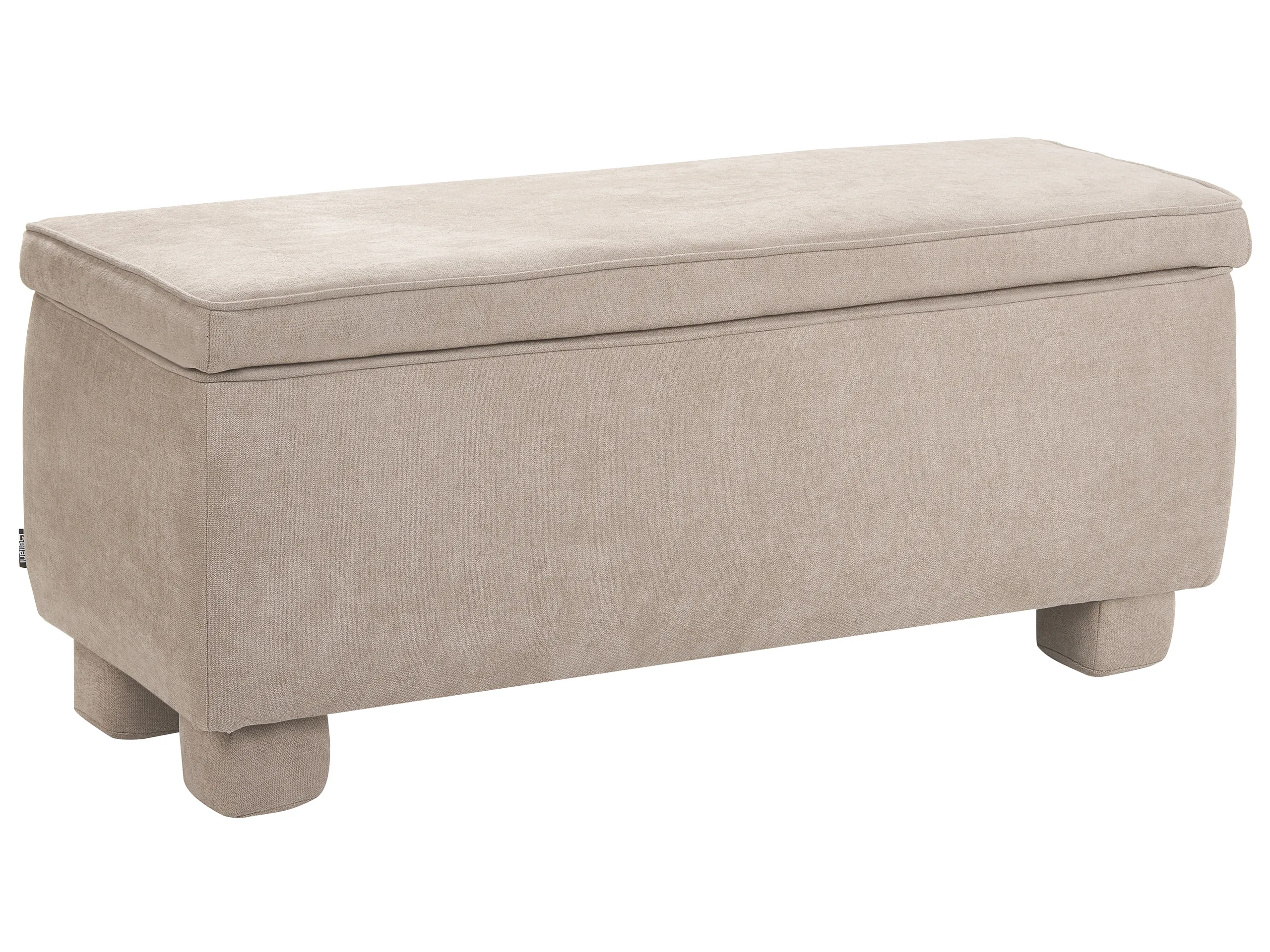 Banco tapizado con almacenaje ITHACA Tela Beige