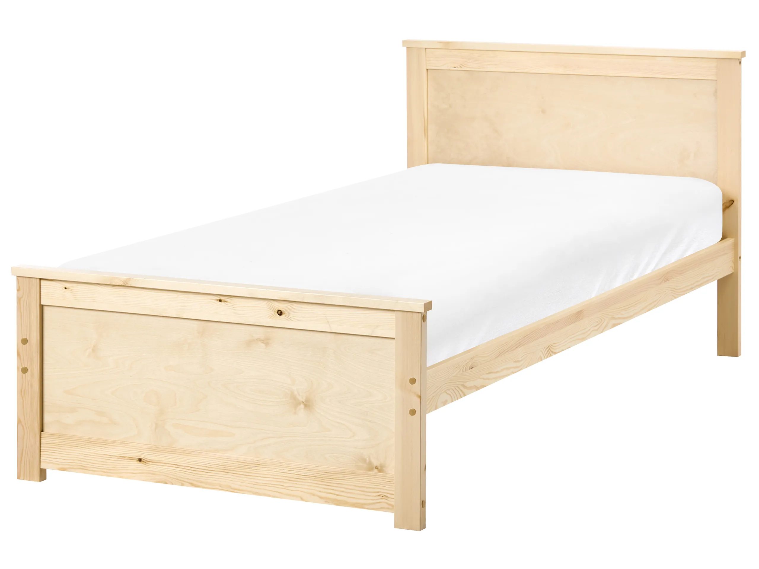 Cama Madera de pino DAUPHIN 90 x 200 cm Marrón claro
