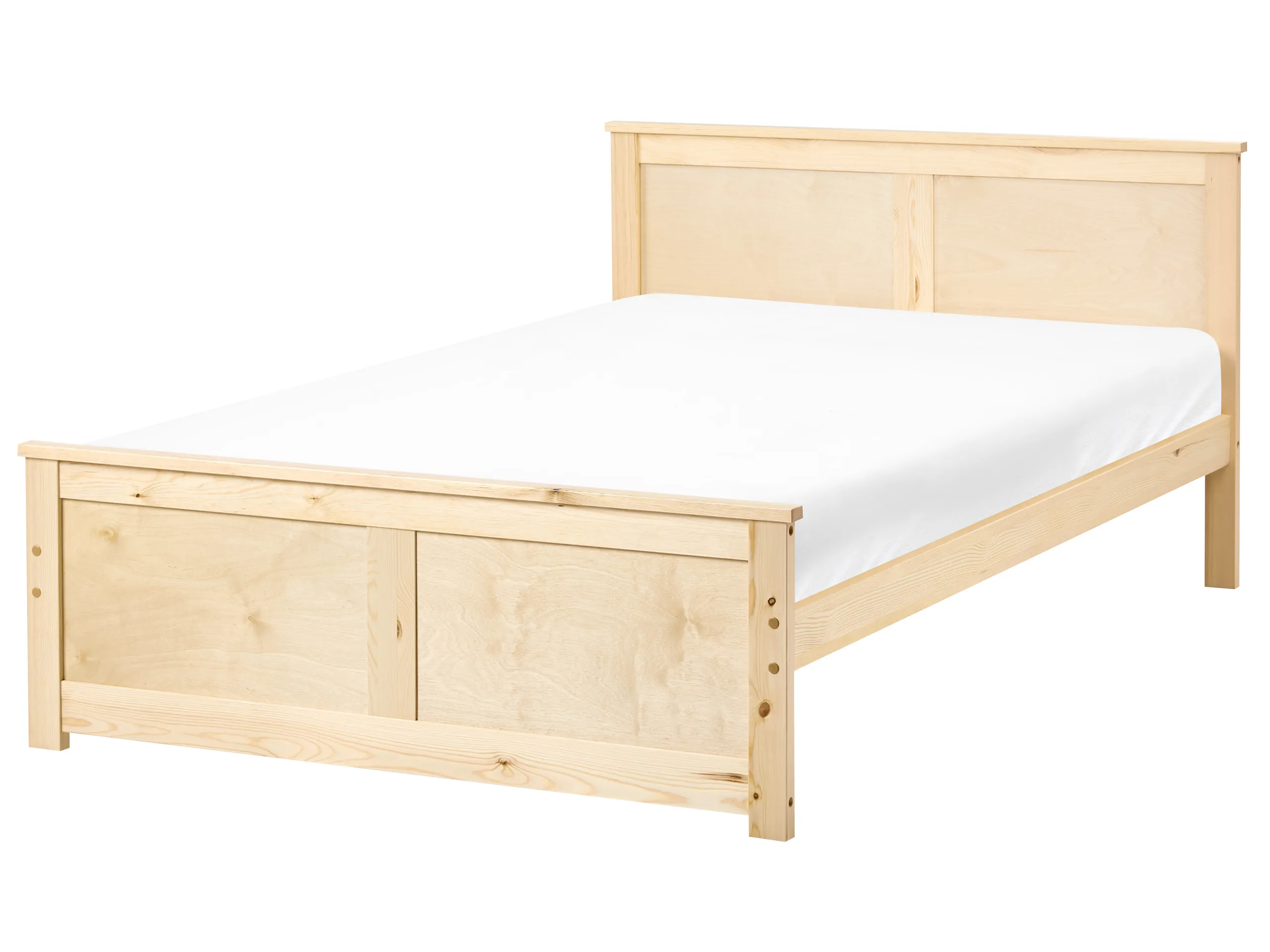 Cama Madera de pino DAUPHIN 120 x 200 cm Marrón claro