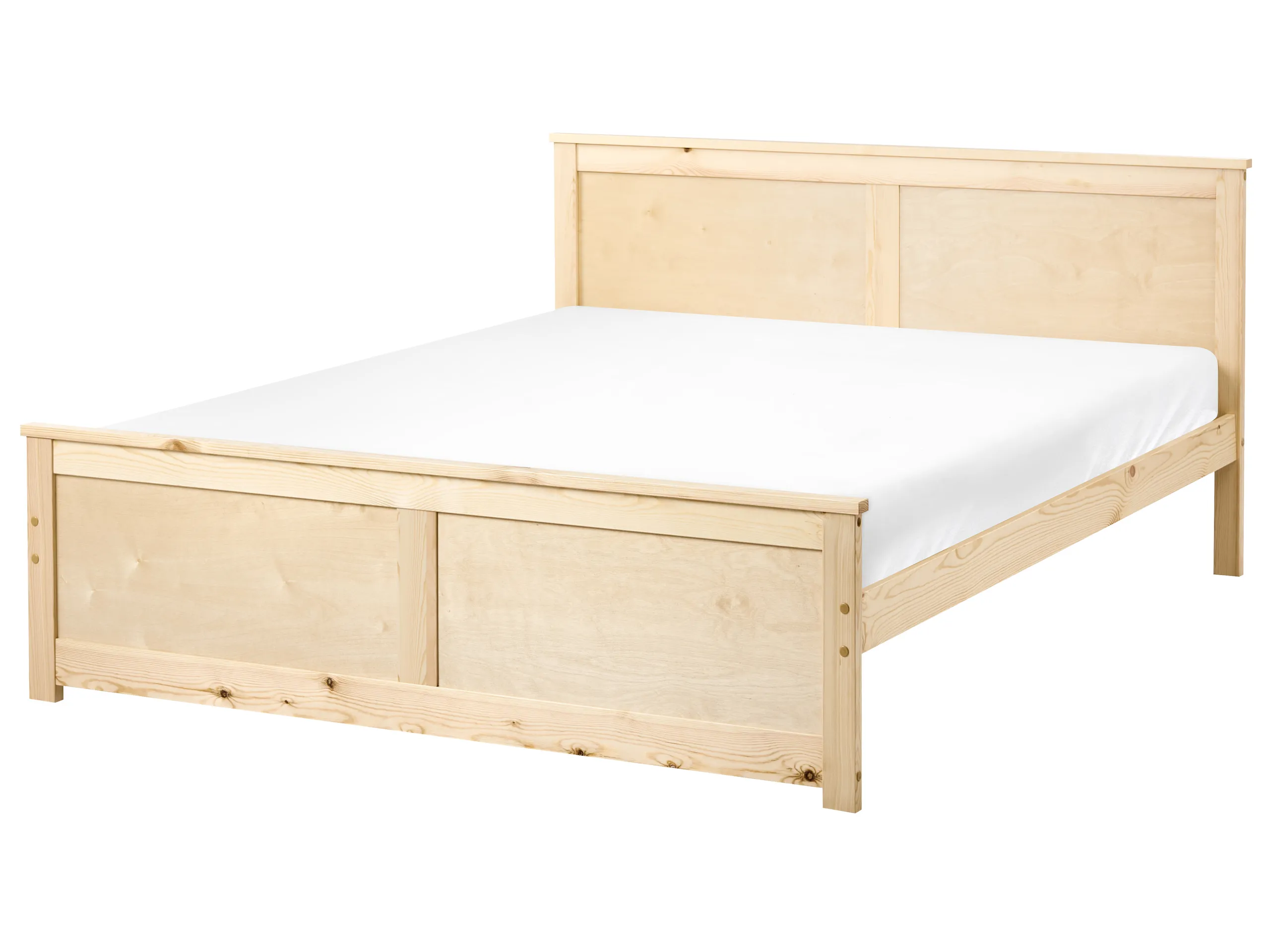 Cama Madera de pino DAUPHIN 140 x 200 cm Marrón claro