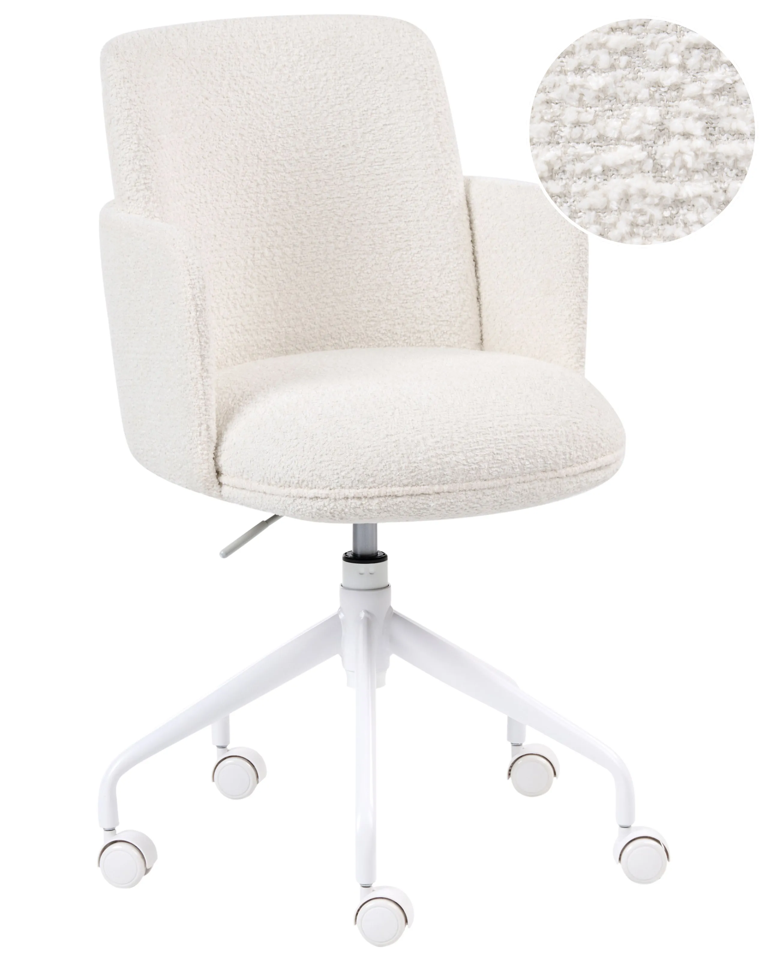 Office Chair DRYDEN Boucle Off-White
