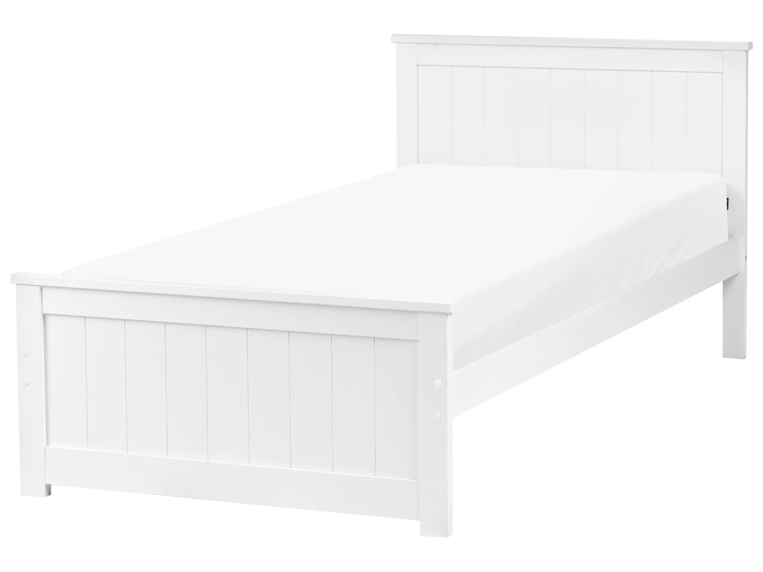 Bed Pine Wood SABRAN 90 x 200 cm (EU Single) White