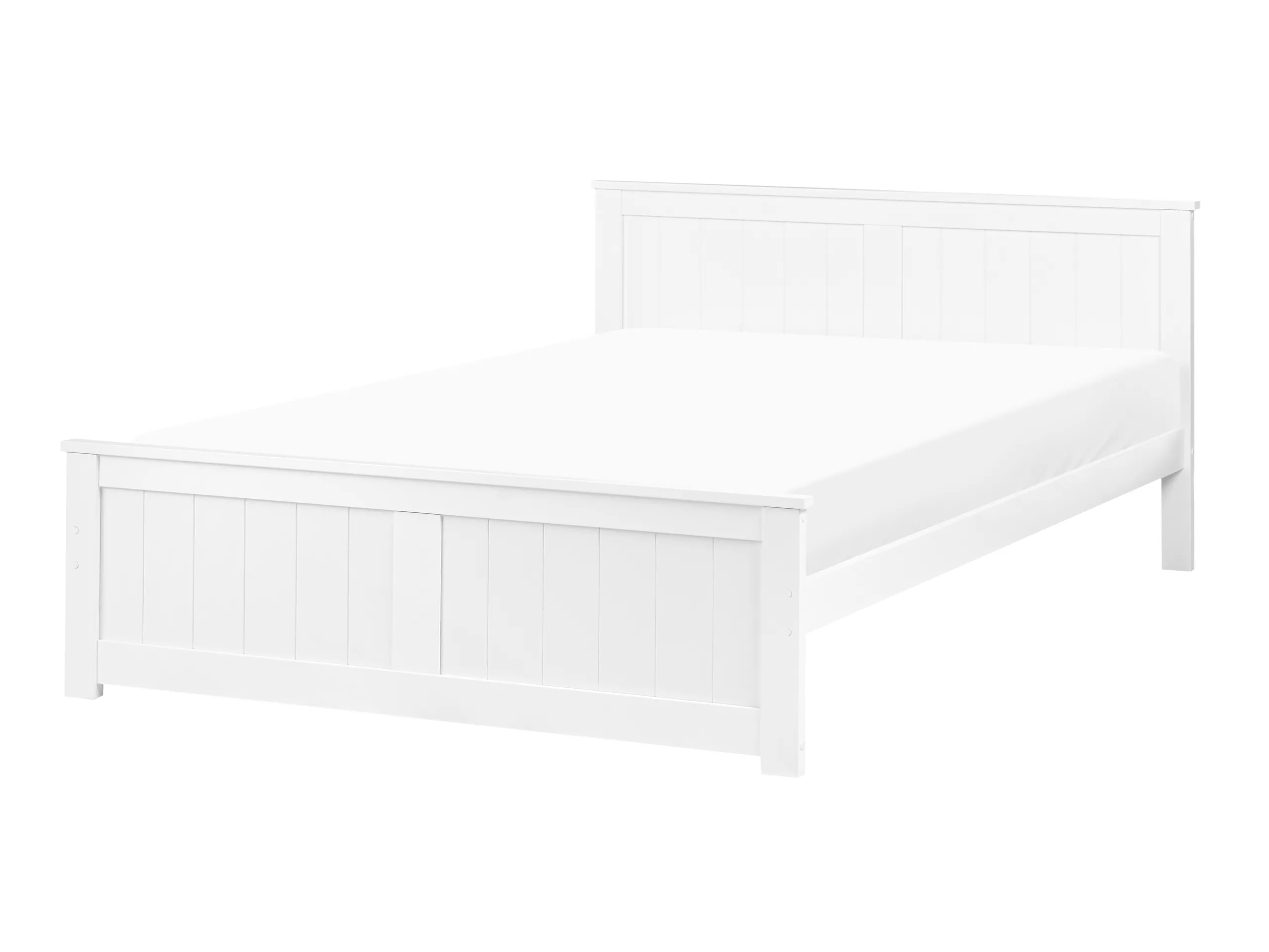 Bed Pine Wood SABRAN 120 x 200 cm (EU Small Double) White