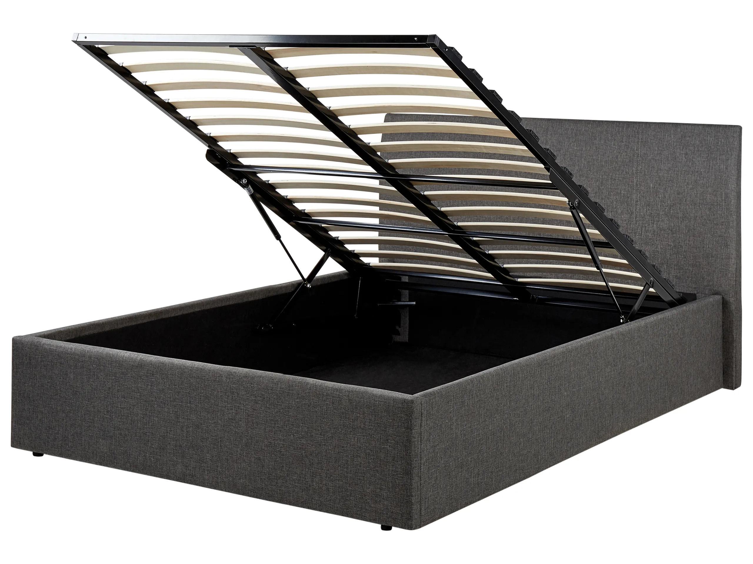 Cama con almacenaje Tela ORBEY 120 x 200 cm Gris