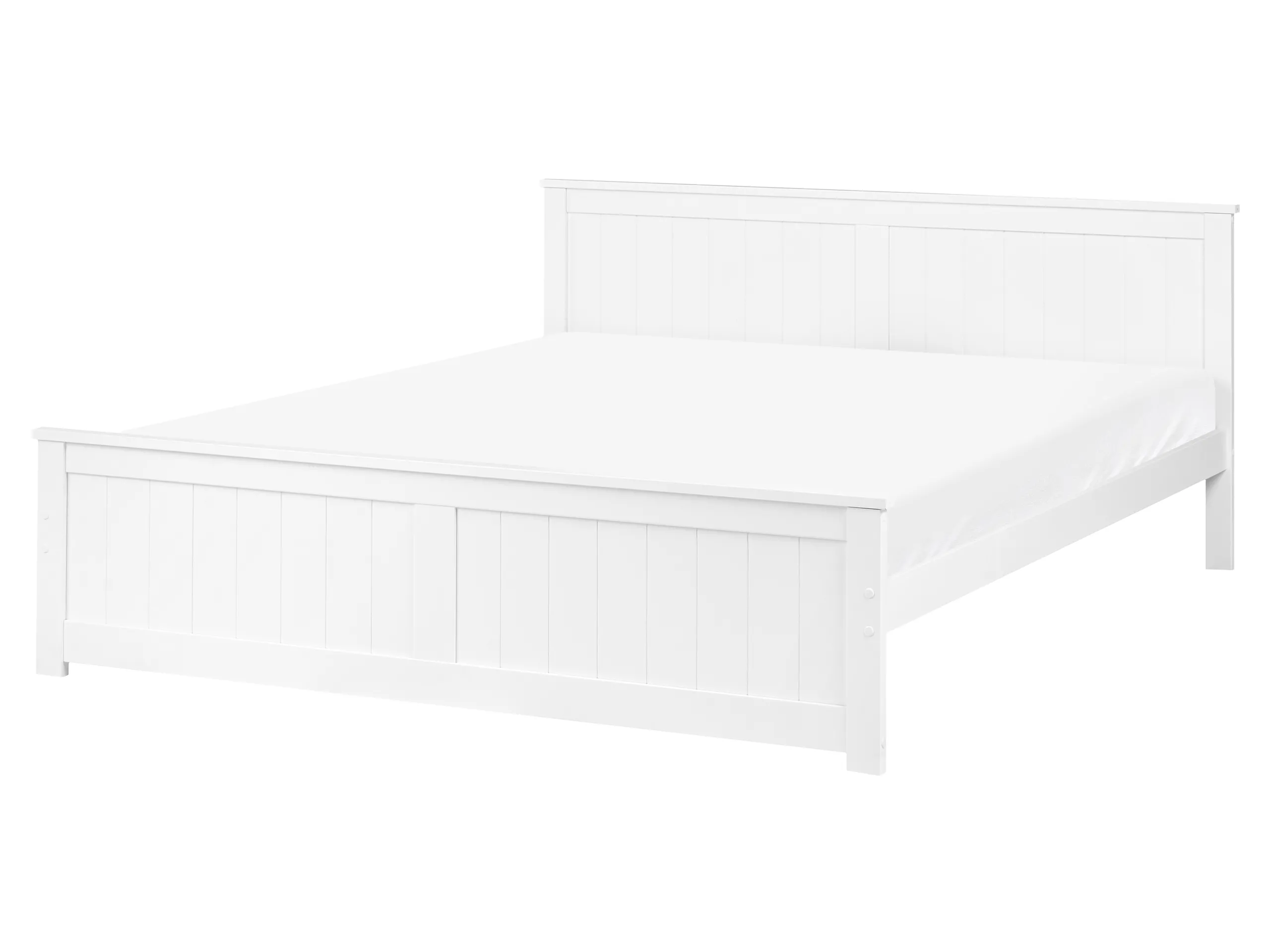 Bed Pine Wood SABRAN 160 x 200 cm (EU King Size) White