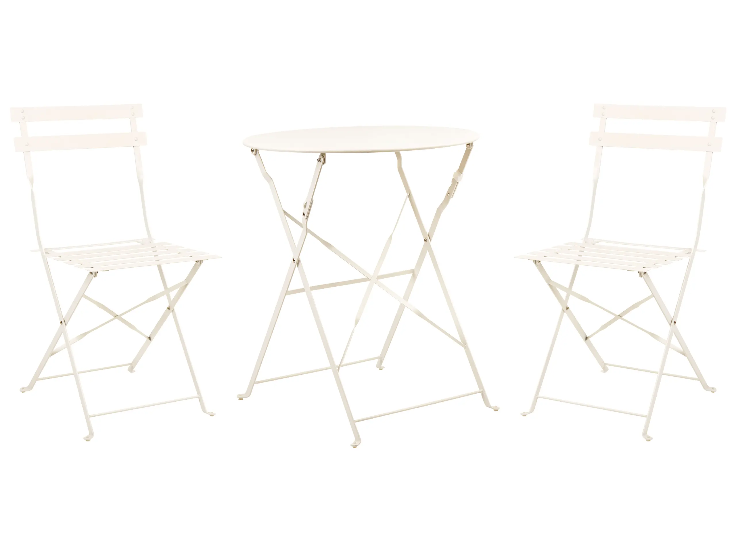 Bistro Set FIORI Metal Off-White