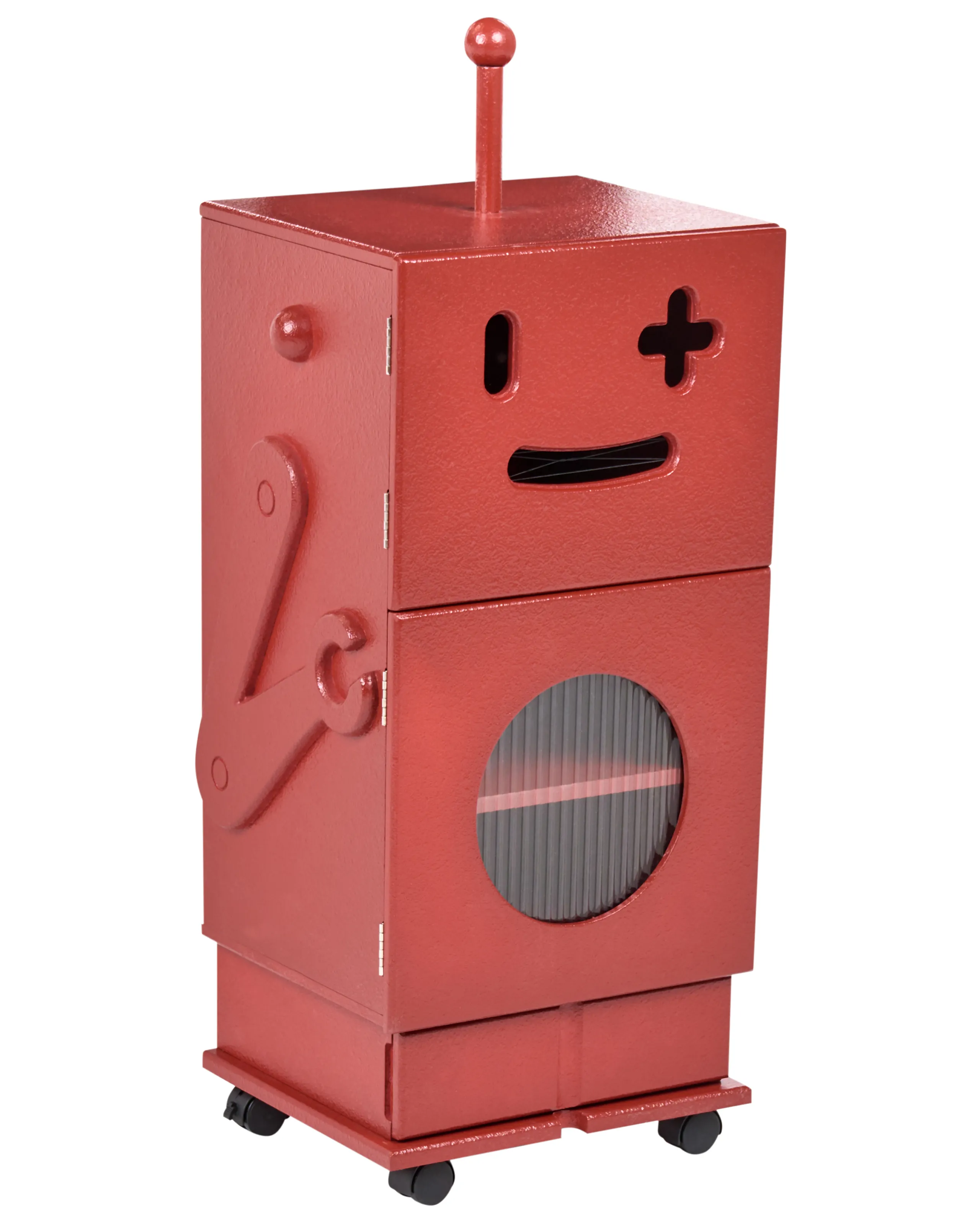 Armario EDGAR 89 cm Rojo con ruedas