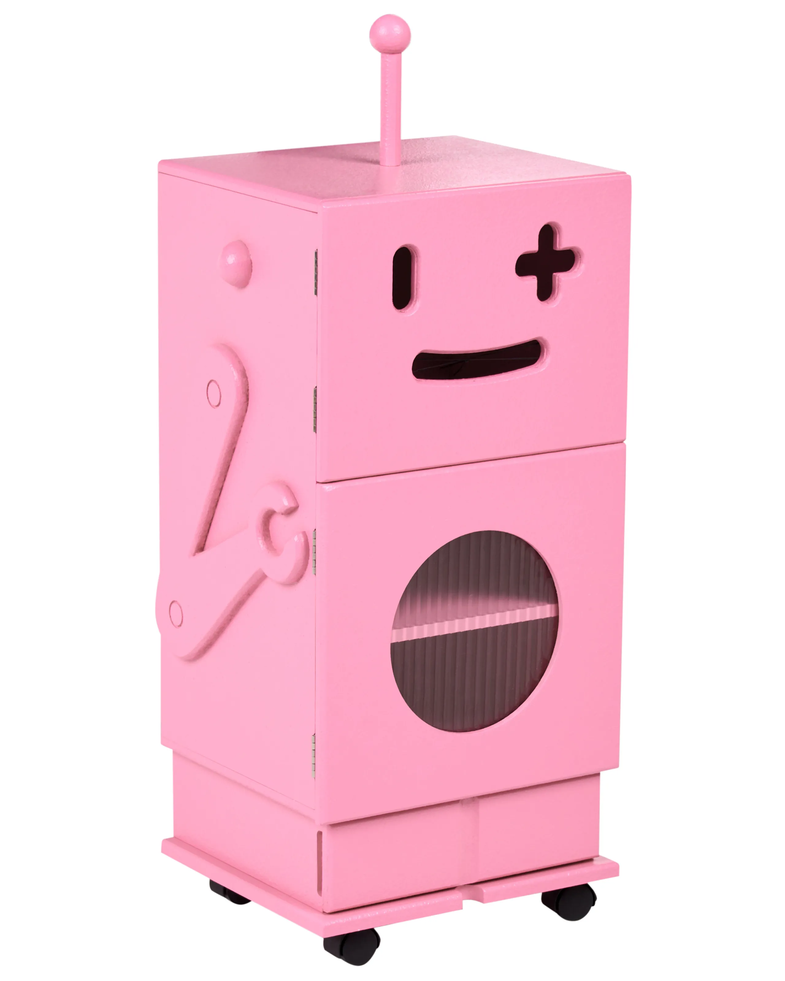 Armario EDGAR 89 cm Rosa con ruedas