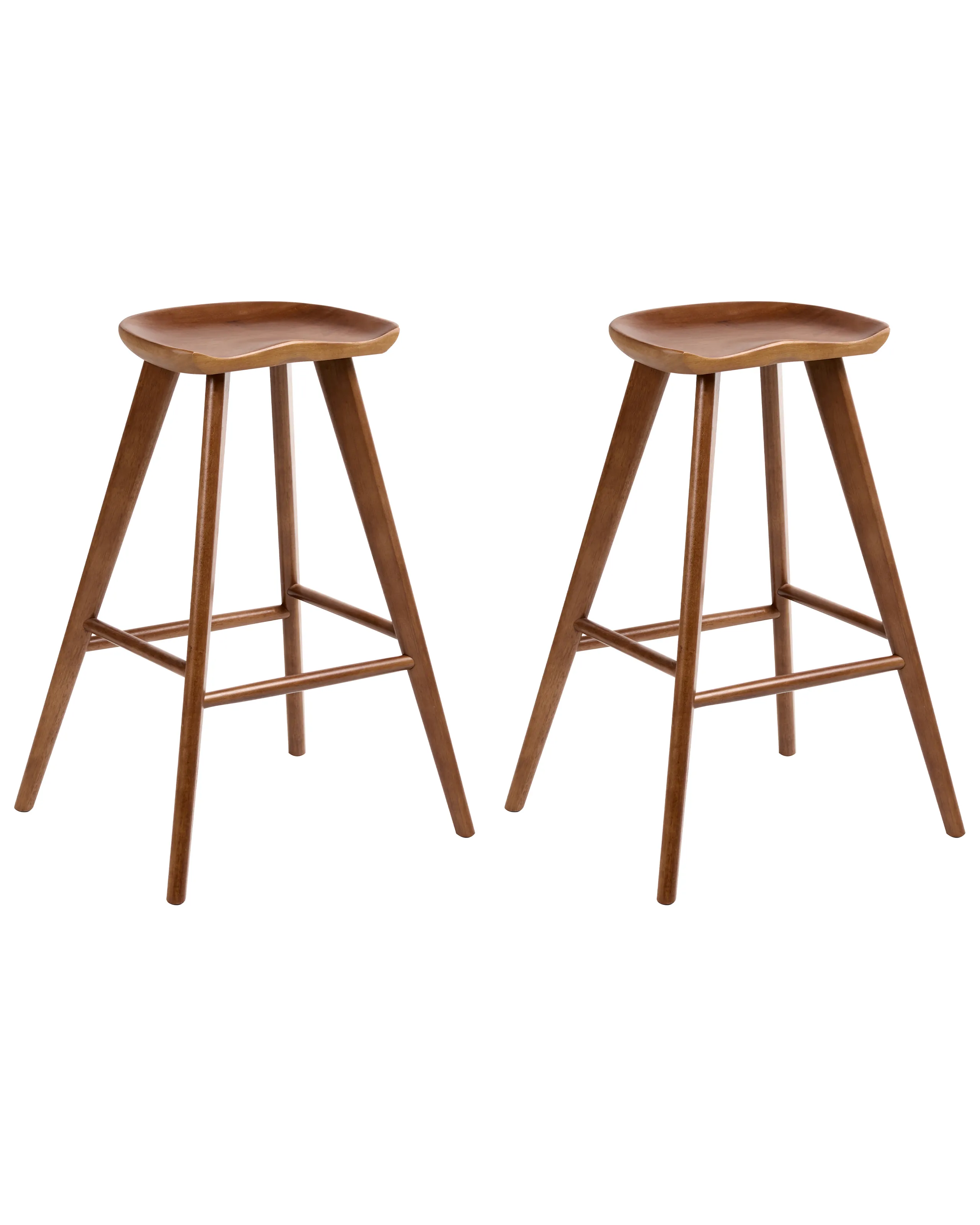 Conjunto de 2 sillas de bar CANDO Marrón