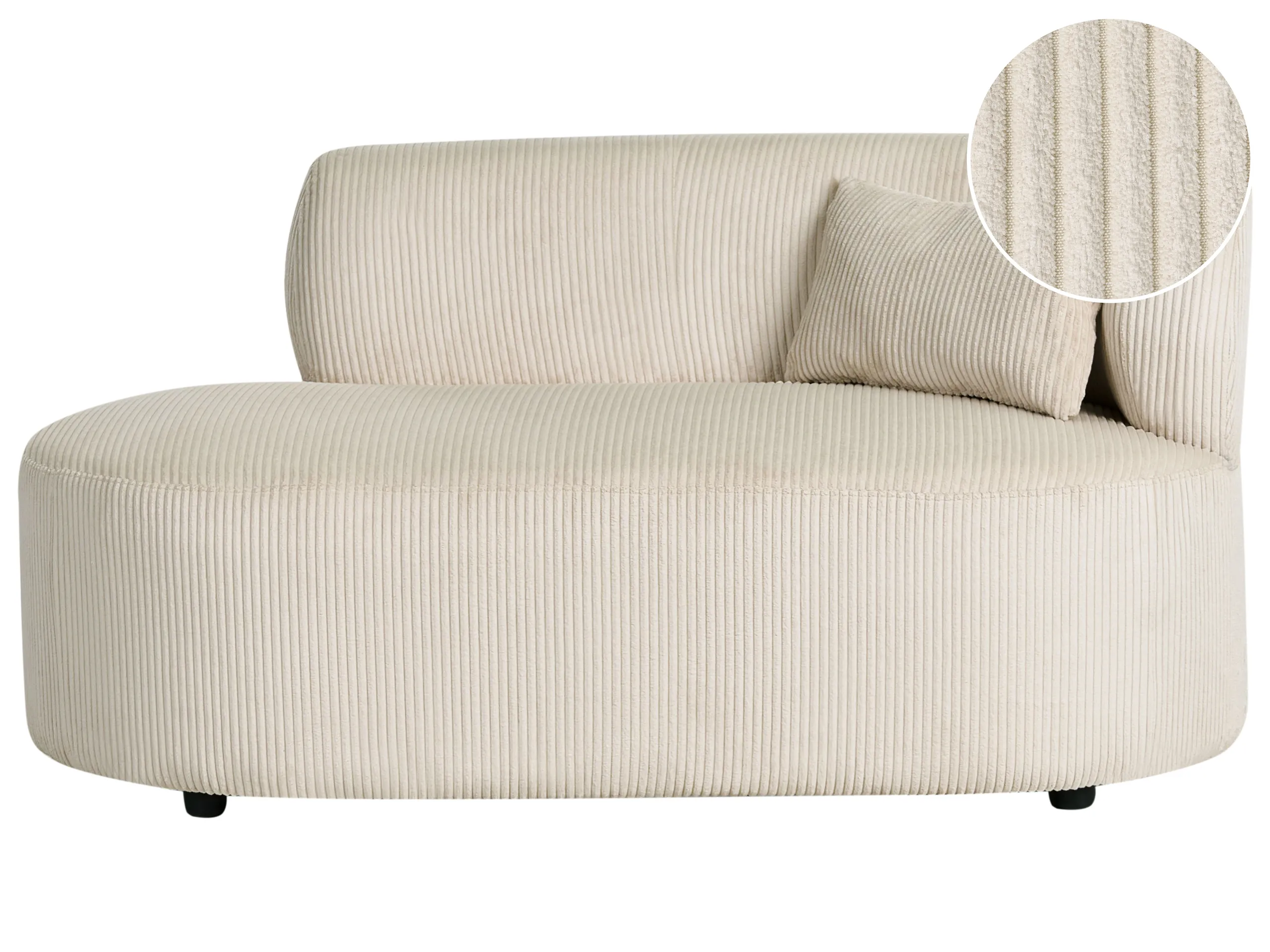 Chaise longue derecho VANVEY Pana Beige claro