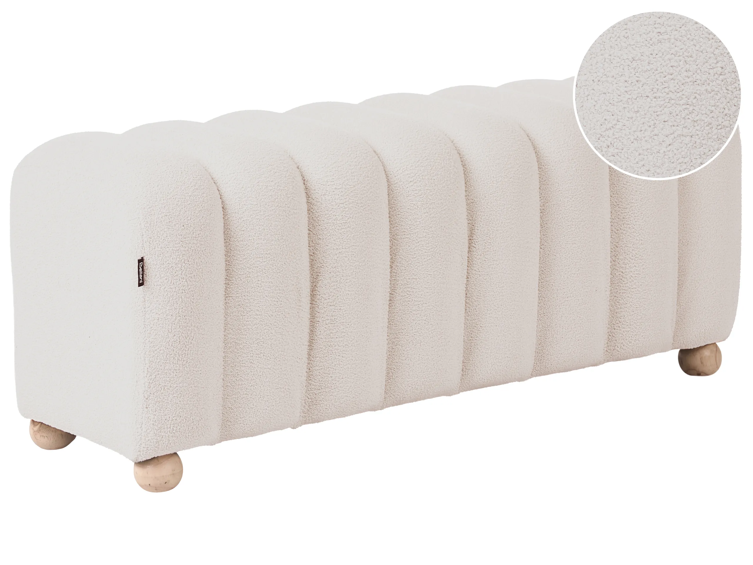 Banco IDYLLWILD Bouclé Blanco crema