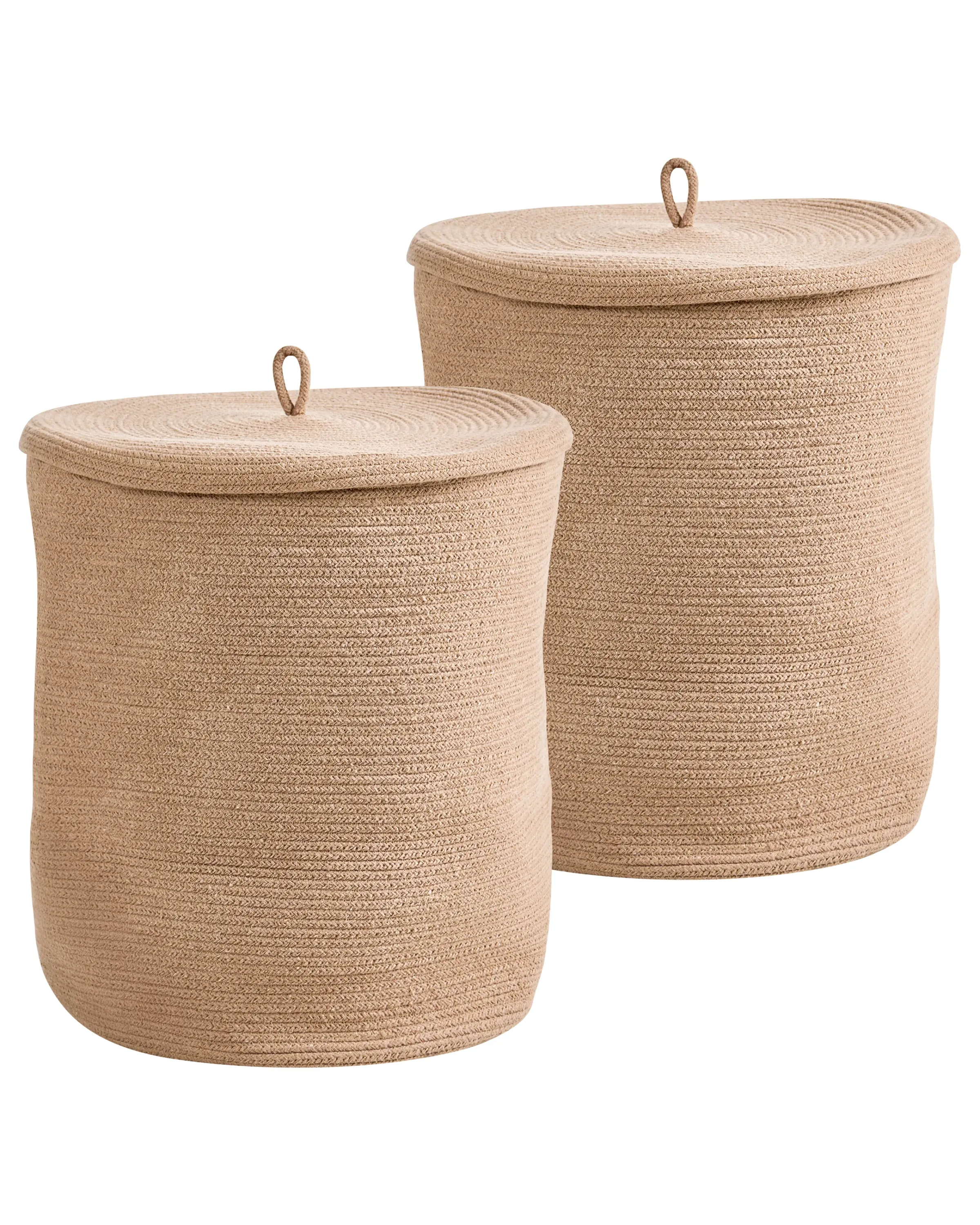 Conjunto de 2 cestas SILOPI Algodón Beige