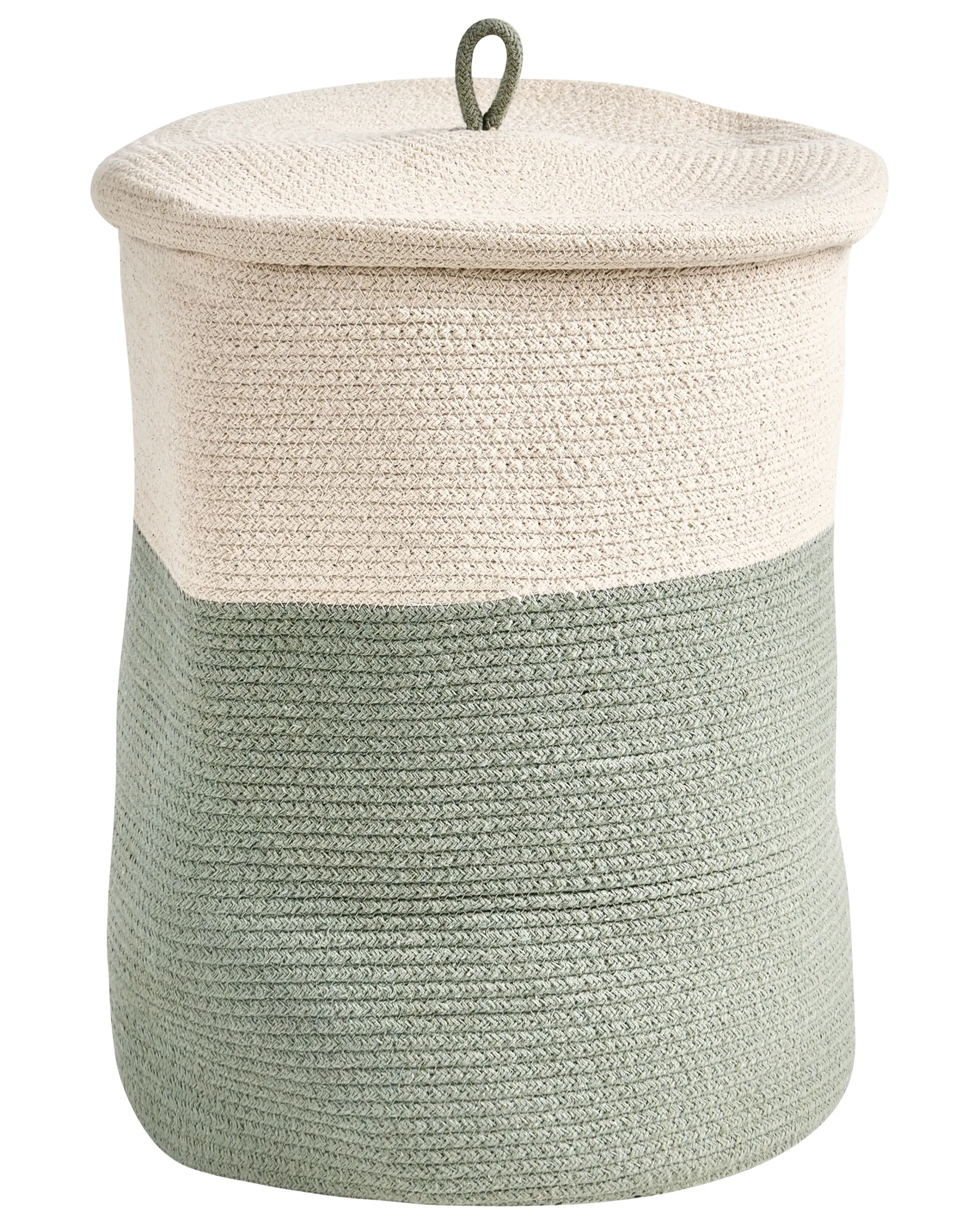 Basket SILOPI Cotton Light Beige/ Green