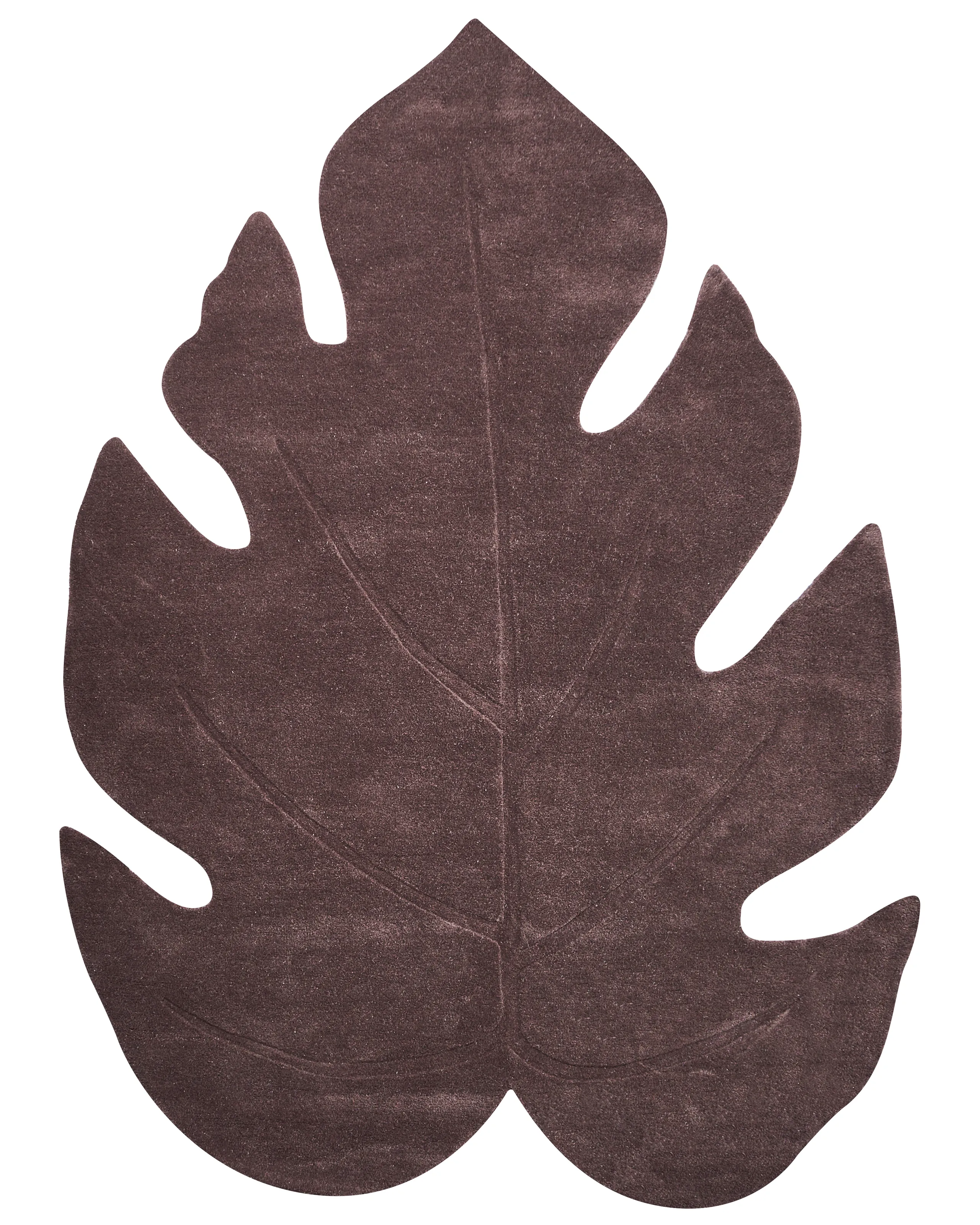 Alfombra NAINITAL Marrón oscuro 160 x 230 cm Lana