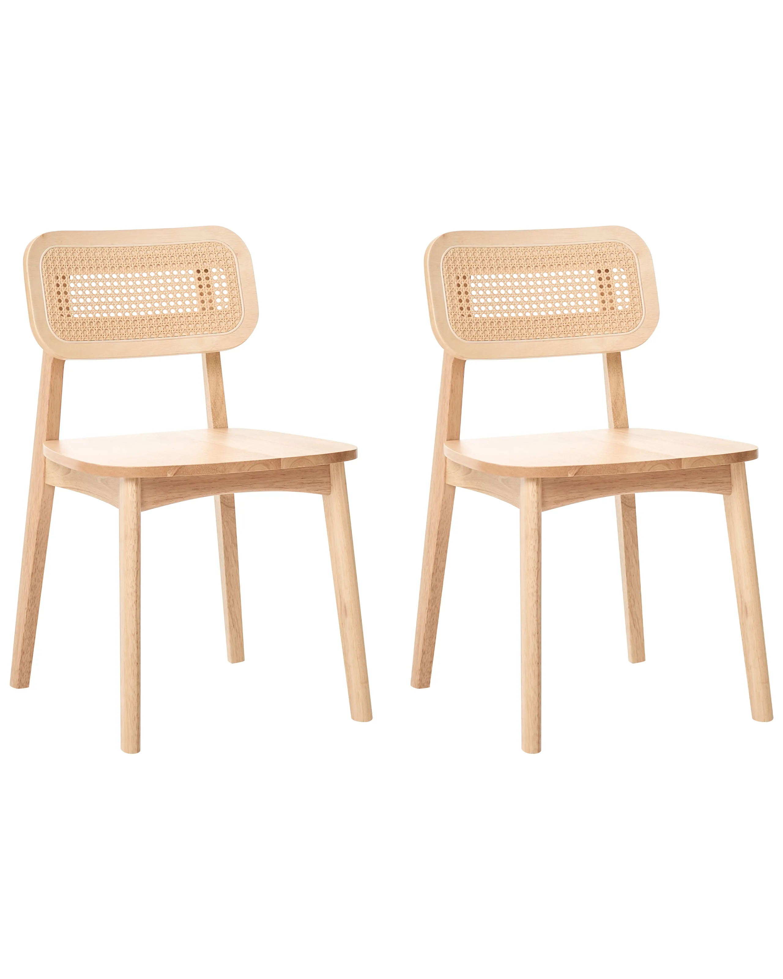 Conjunto de 2 sillas de comedor KENO Madera Marrón claro