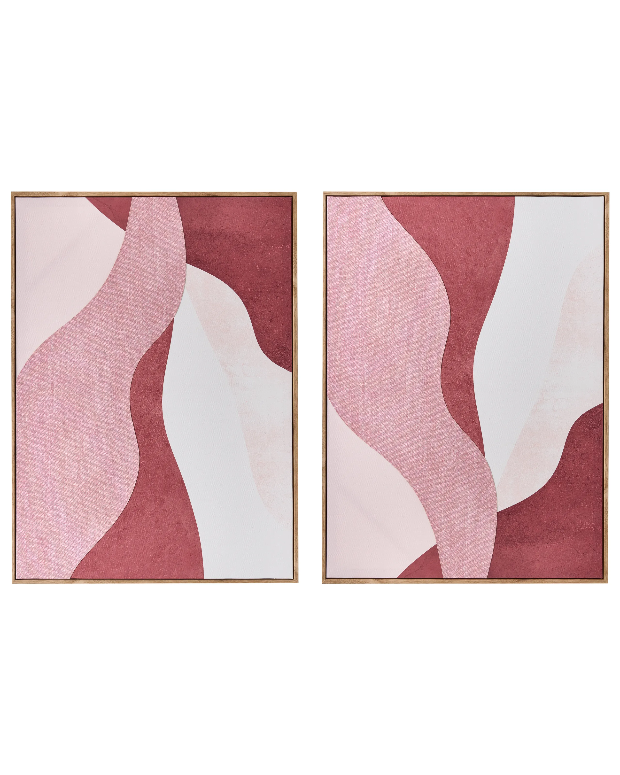 Conjunto de 2 lienzos GOWRAN Motivo abstracto Rosa