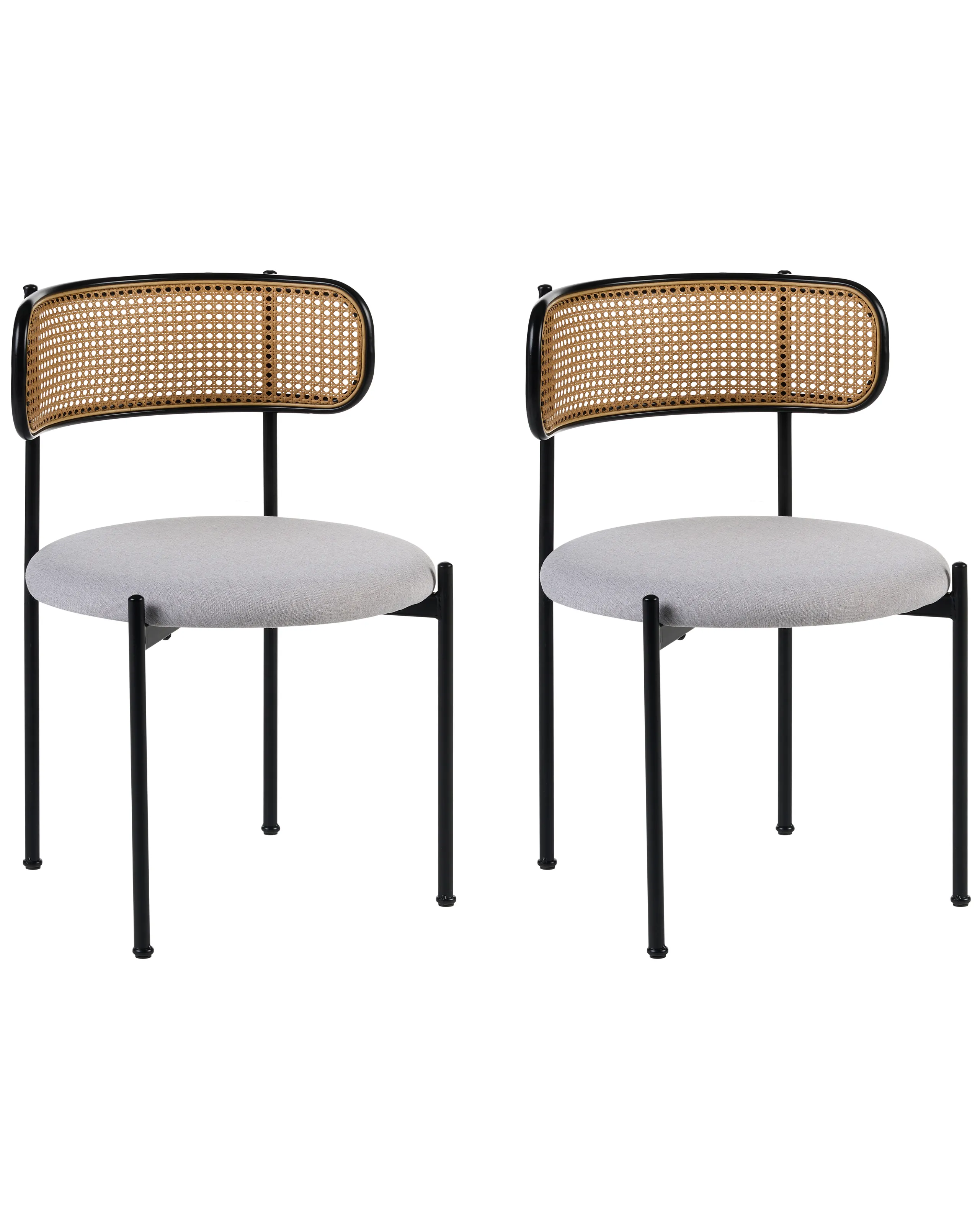 Conjunto de 2 sillas de comedor ANDOVER Metal Negro
