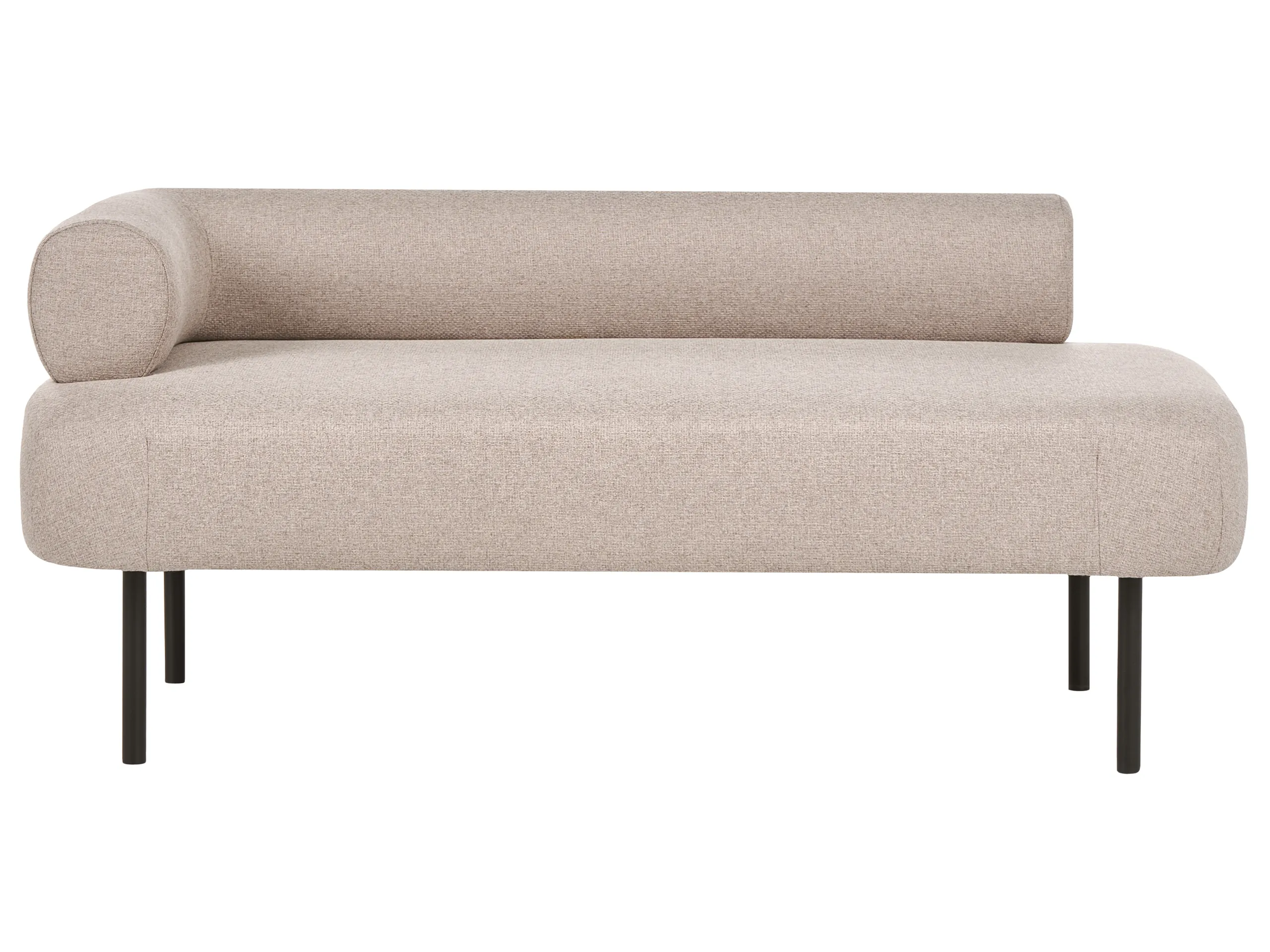 Chaise longue izquierdo MIRMANDE Tela Marrón claro