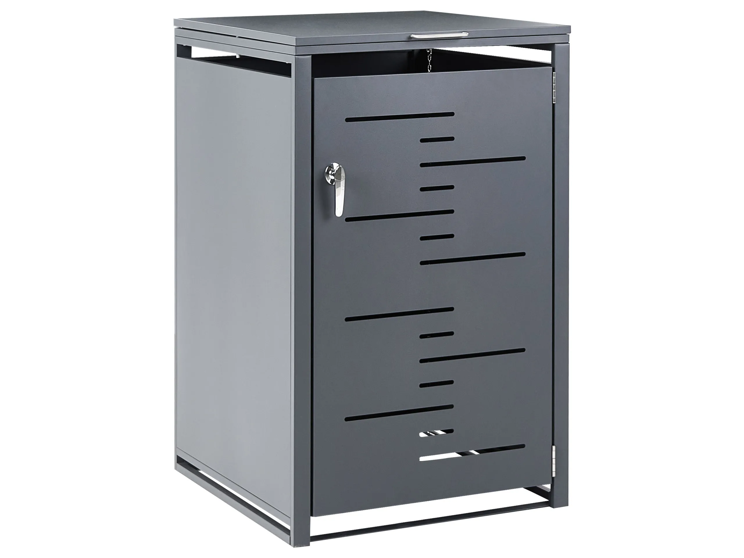 Cobertizo para cubo de basura 240 L PERISSA Metal Gris oscuro