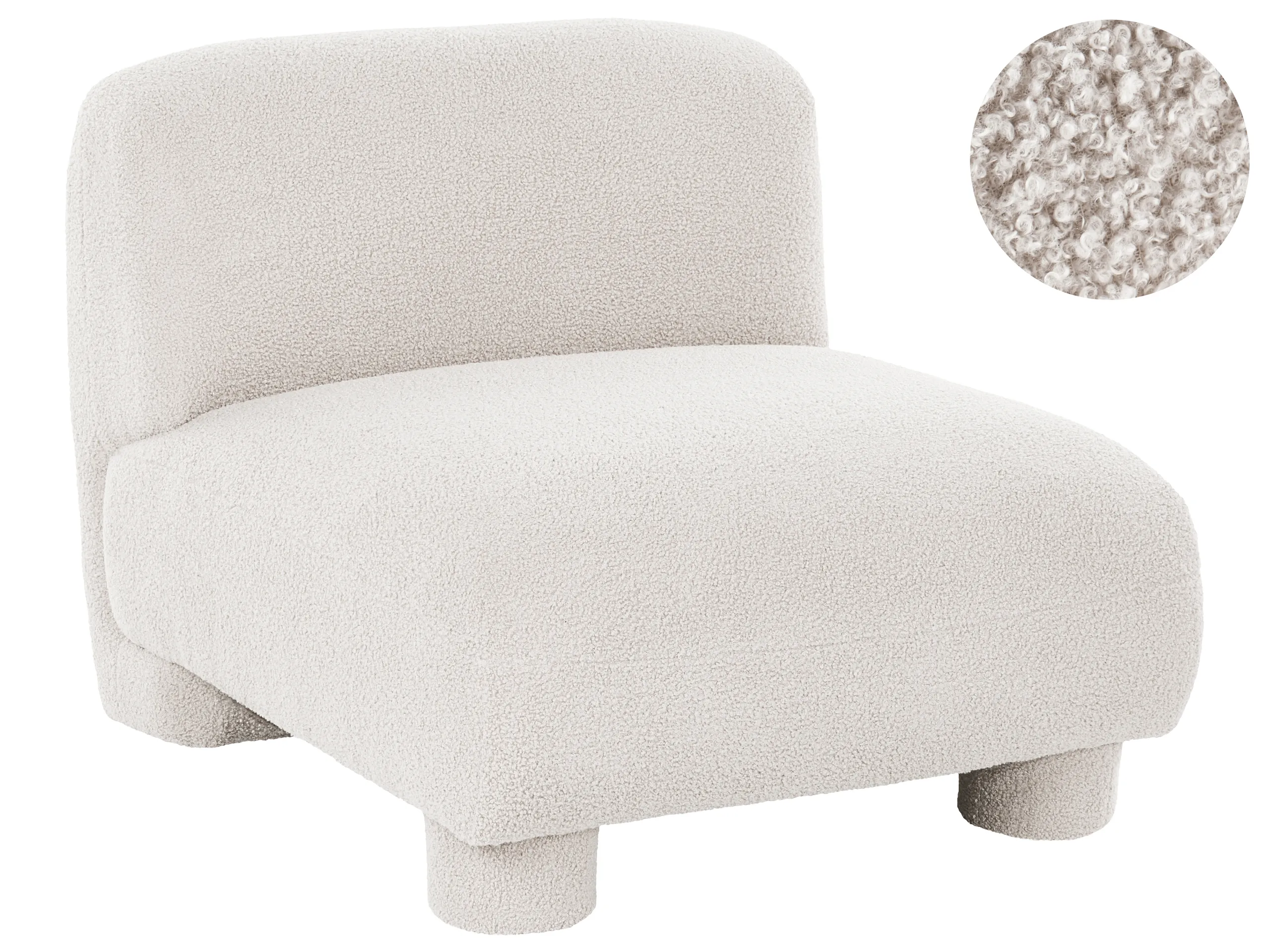 1-Seat Section MJALBI Boucle Off-White