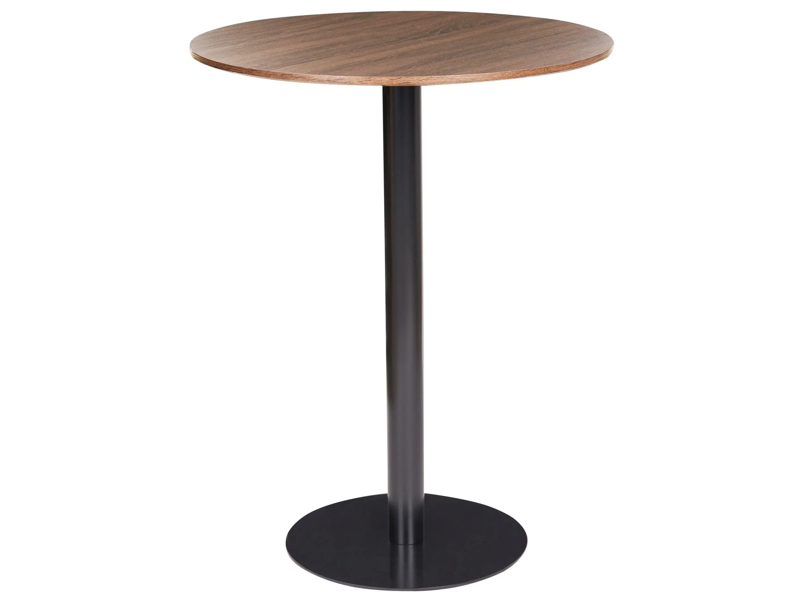 Bar Table MORELLA Black/ Dark Brown 80 cm 80 cm